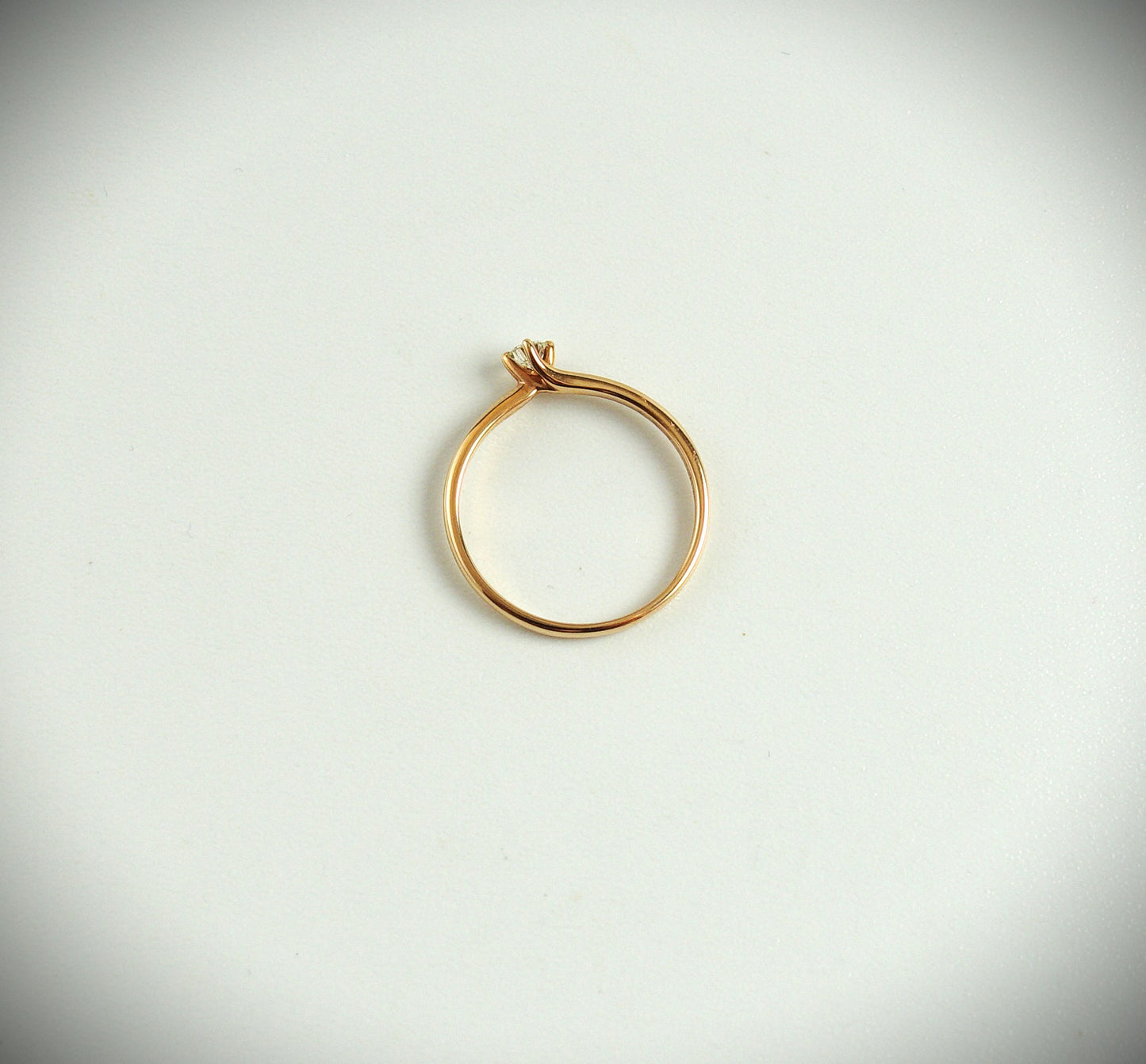 Ring 585 Roségold 0,11 ct Brillant Ringgröße 54
