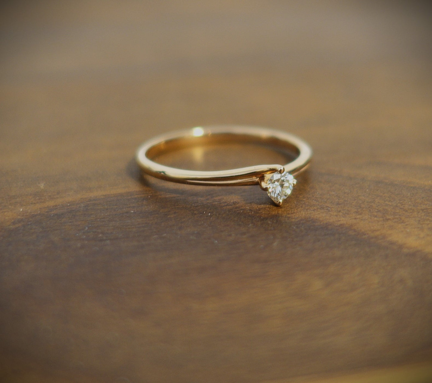 Ring 585 Roségold 0,11 ct Brillant Ringgröße 54