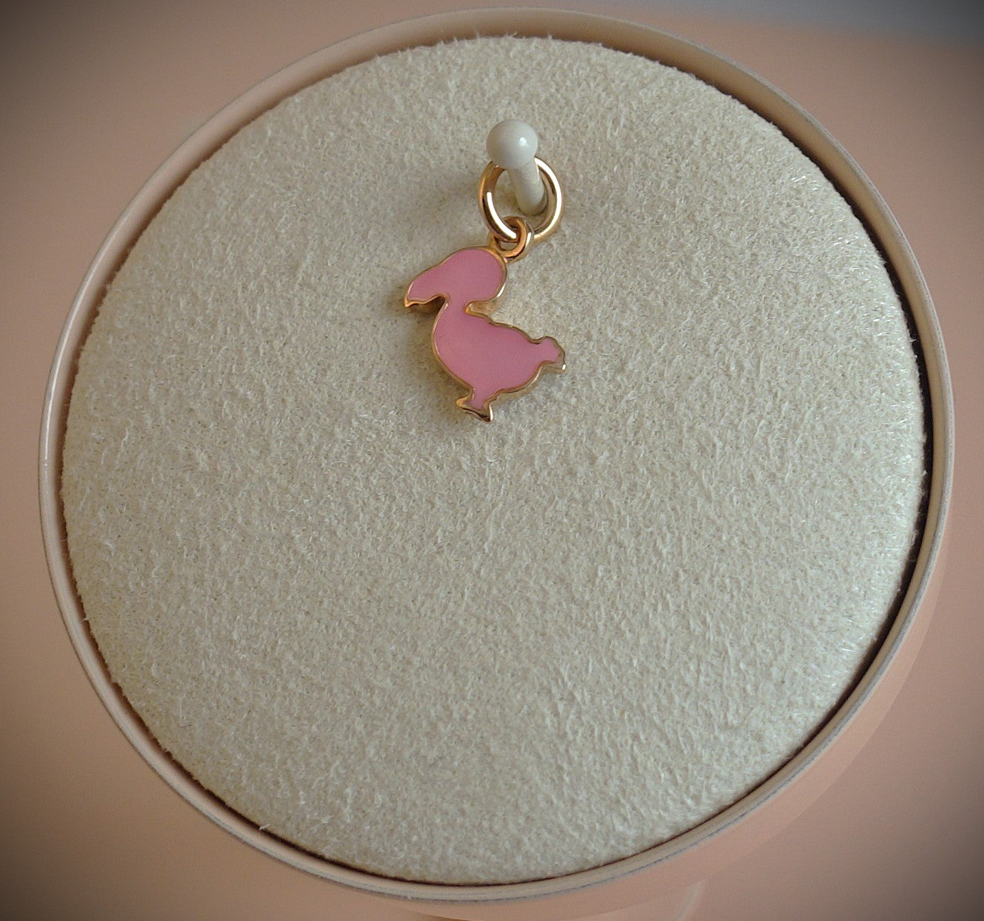 Dodo Anhänger "Junior" 9K Roségold rosa Emaille Ref. DMB5002