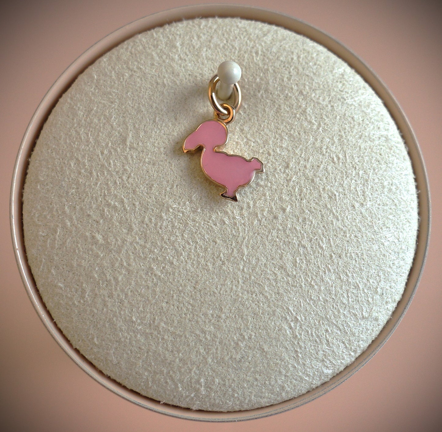 Dodo Anhänger "Junior" 9K Roségold rosa Emaille Ref. DMB5002