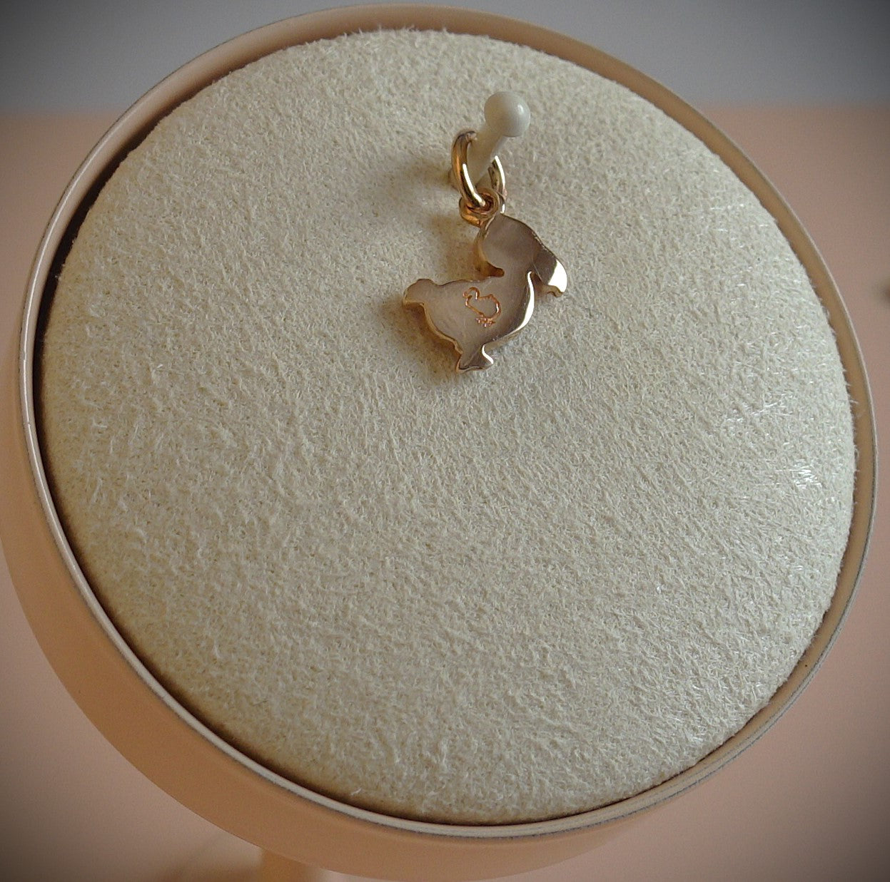 Dodo Anhänger "Junior" 9K Roségold rosa Emaille Ref. DMB5002