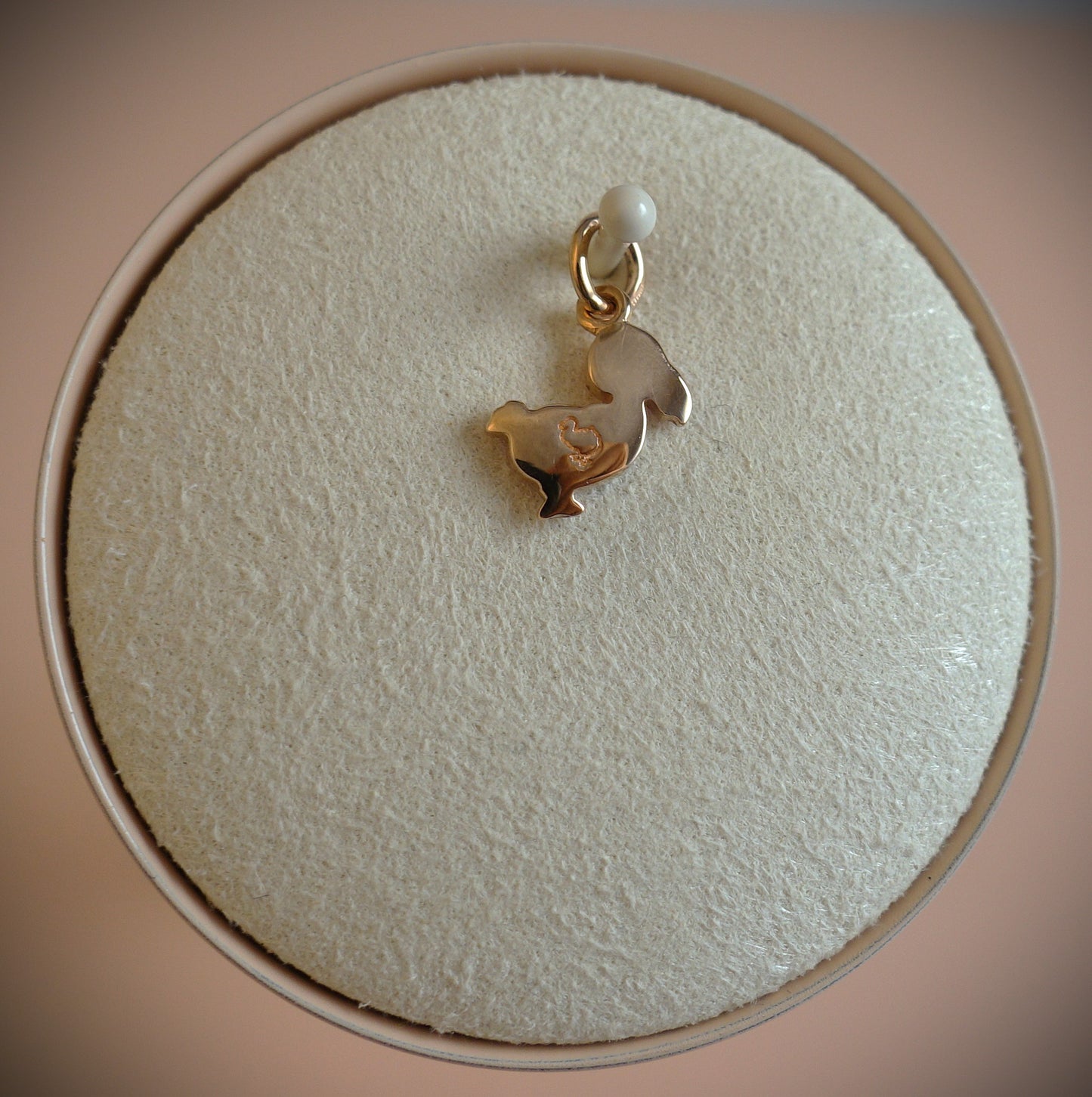 Dodo Anhänger "Junior" 9K Roségold rosa Emaille Ref. DMB5002