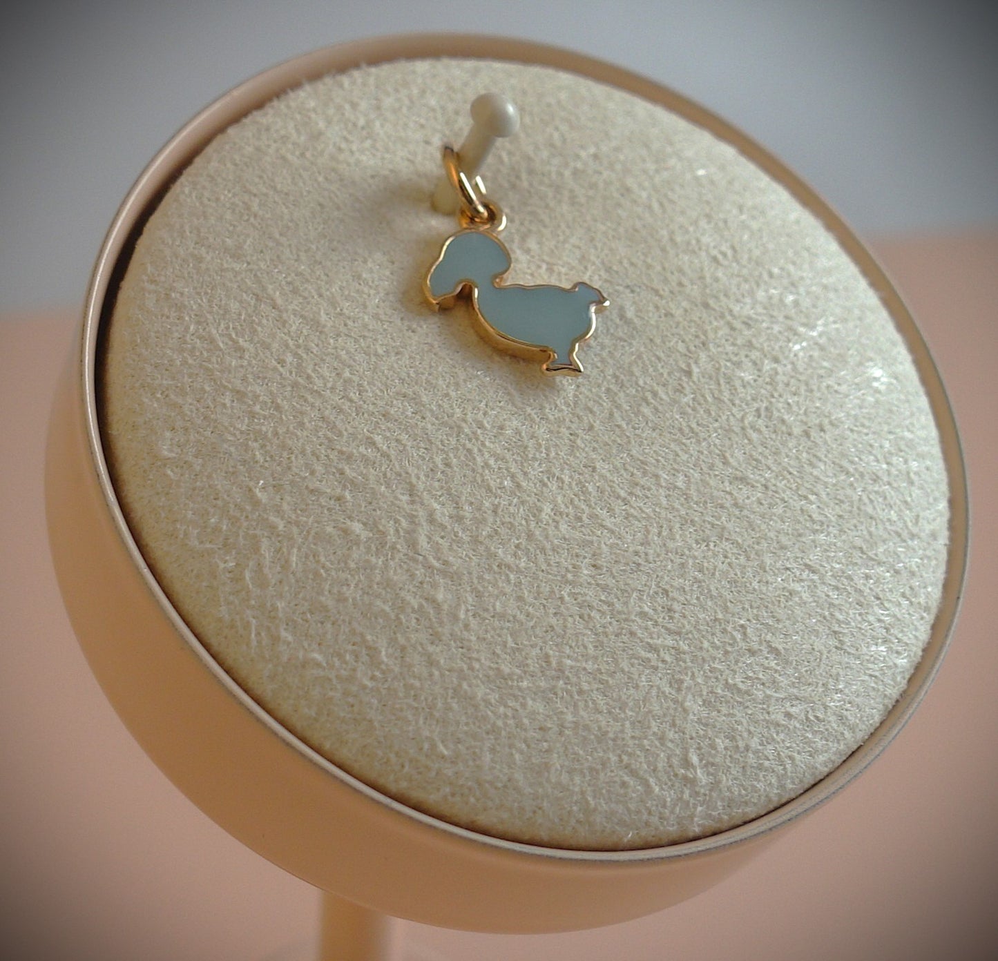 Dodo Anhänger "Junior" 9K Roségold hellblau Emaille Ref. DMB5002