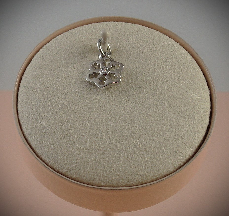 Dodo Anhänger "Schneeflocke" Charm 750 Weißgold 0,017ct Diamant Ref. DMC0025