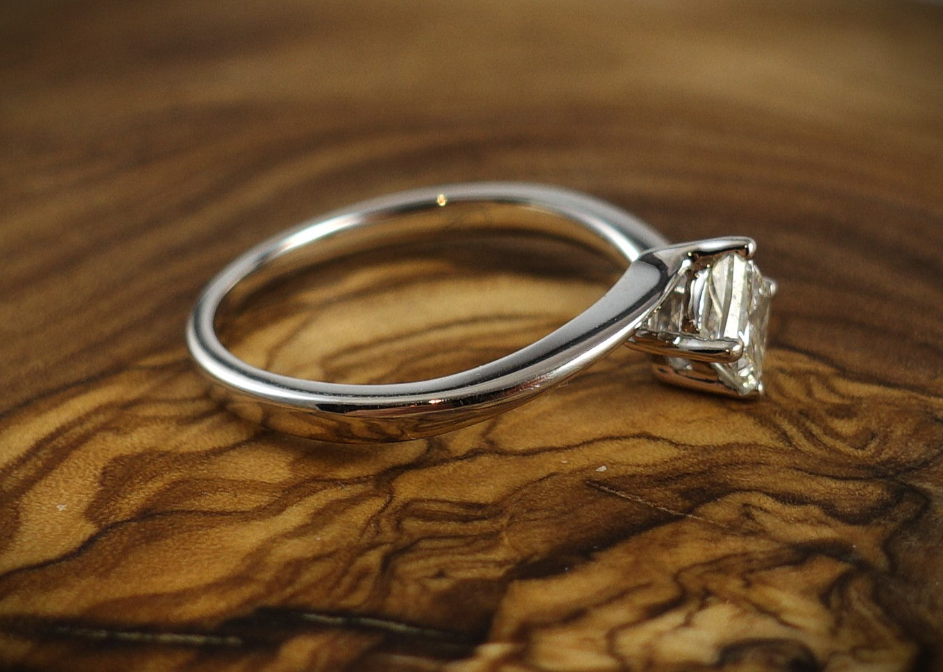 Ring 750 Weißgold 0,5 ct Diamant Princess Ringgröße 55/55,5