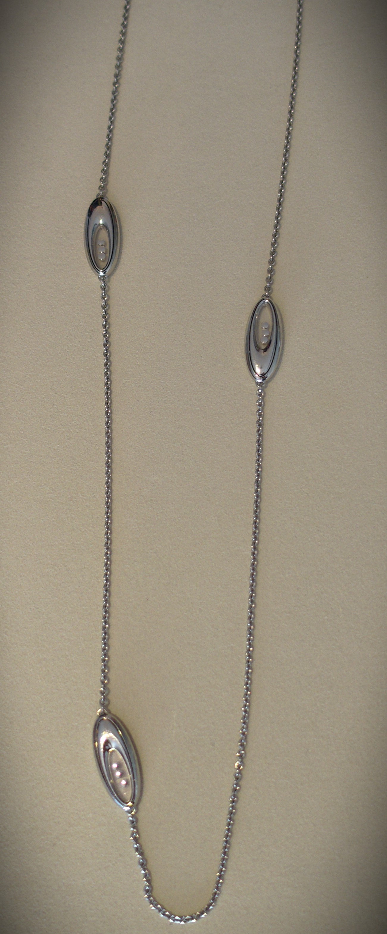 Chopard Collier Happy Diamonds 750 Weißgold Brillanten 90cm