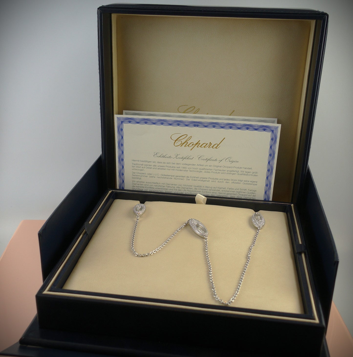 Chopard Collier Happy Diamonds 750 Weißgold Brillanten 90cm