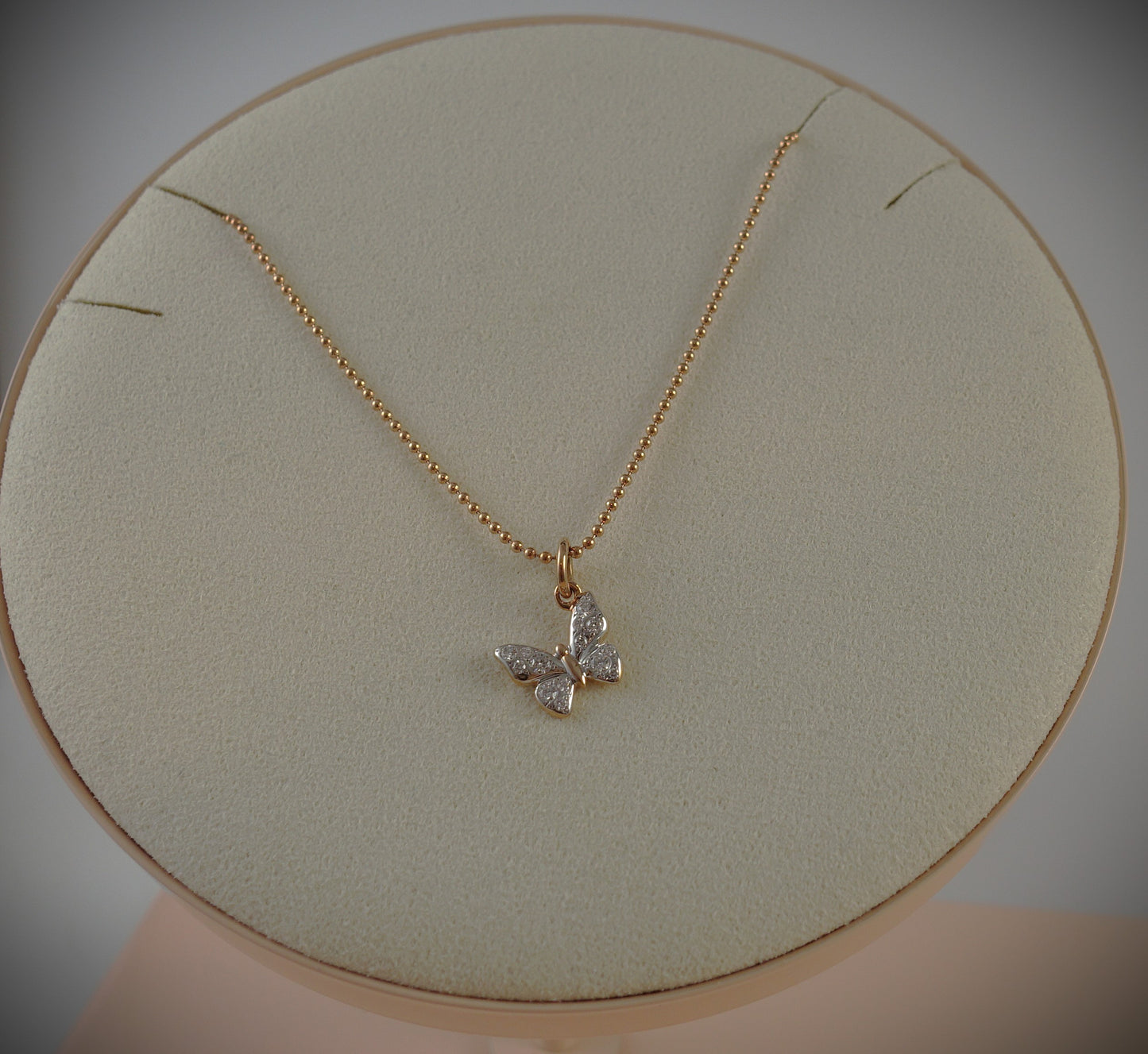 Dodo Kette Bollicine 375 Roségold Butterfly 375 Roségold Charm 0,17ct Diamanten