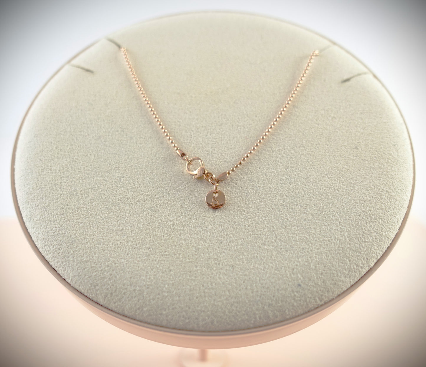 Dodo Kette "Bollicine" 375 Roségold Charm Mond 40cm Ref.DMB6005/DCB8003