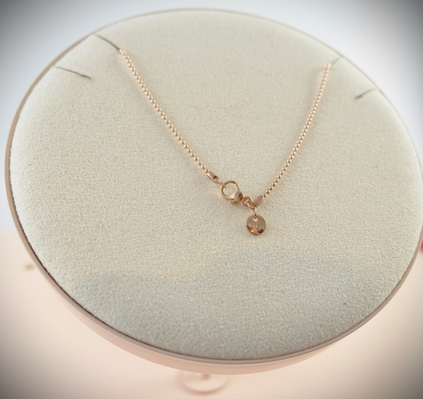 Dodo Kette "Bollicine" 375 Roségold Charm Mond 40cm Ref.DMB6005/DCB8003