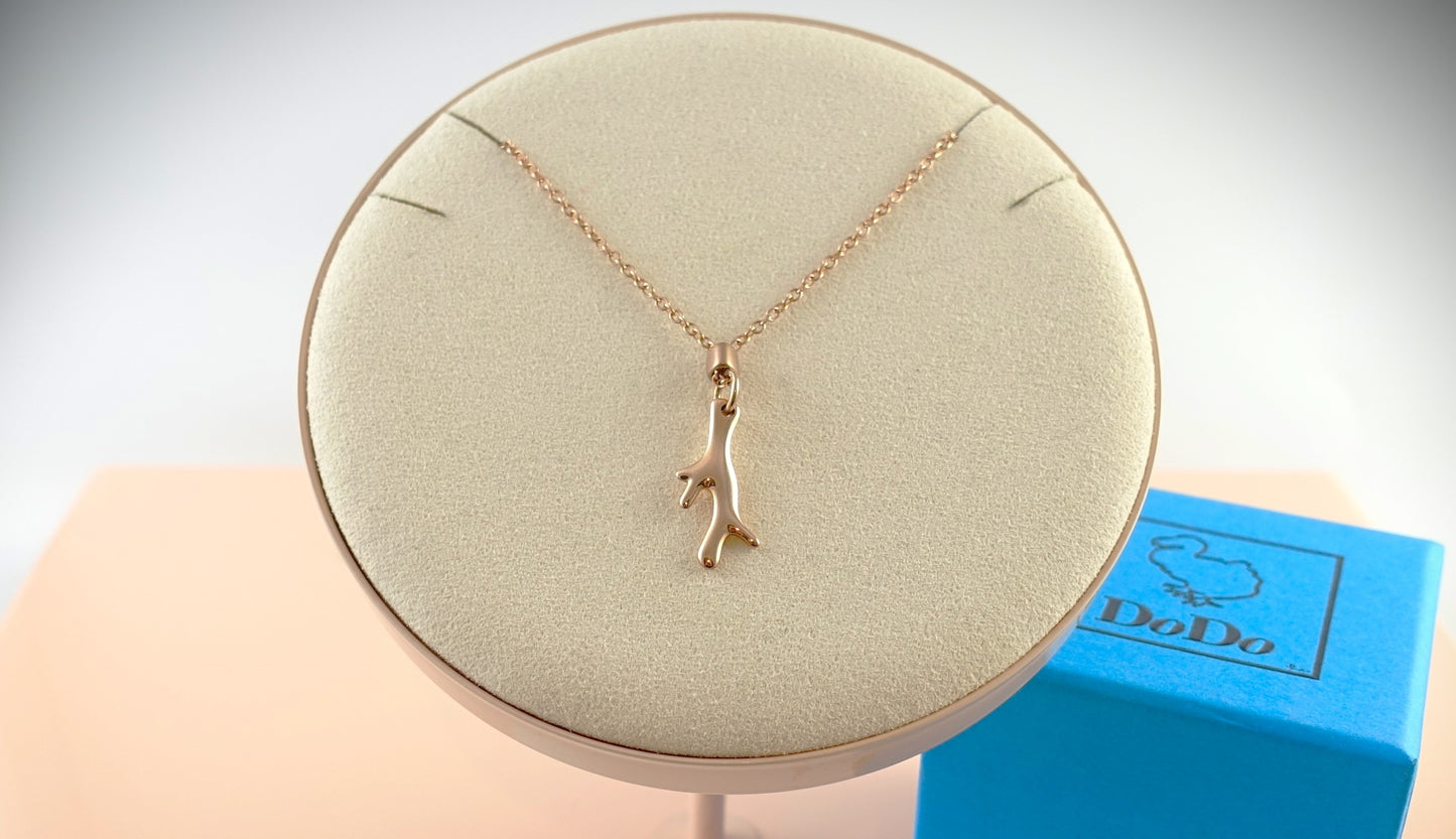 Dodo Kette 375 Roségold Charm Koralle 80cm Ref. DMC1010