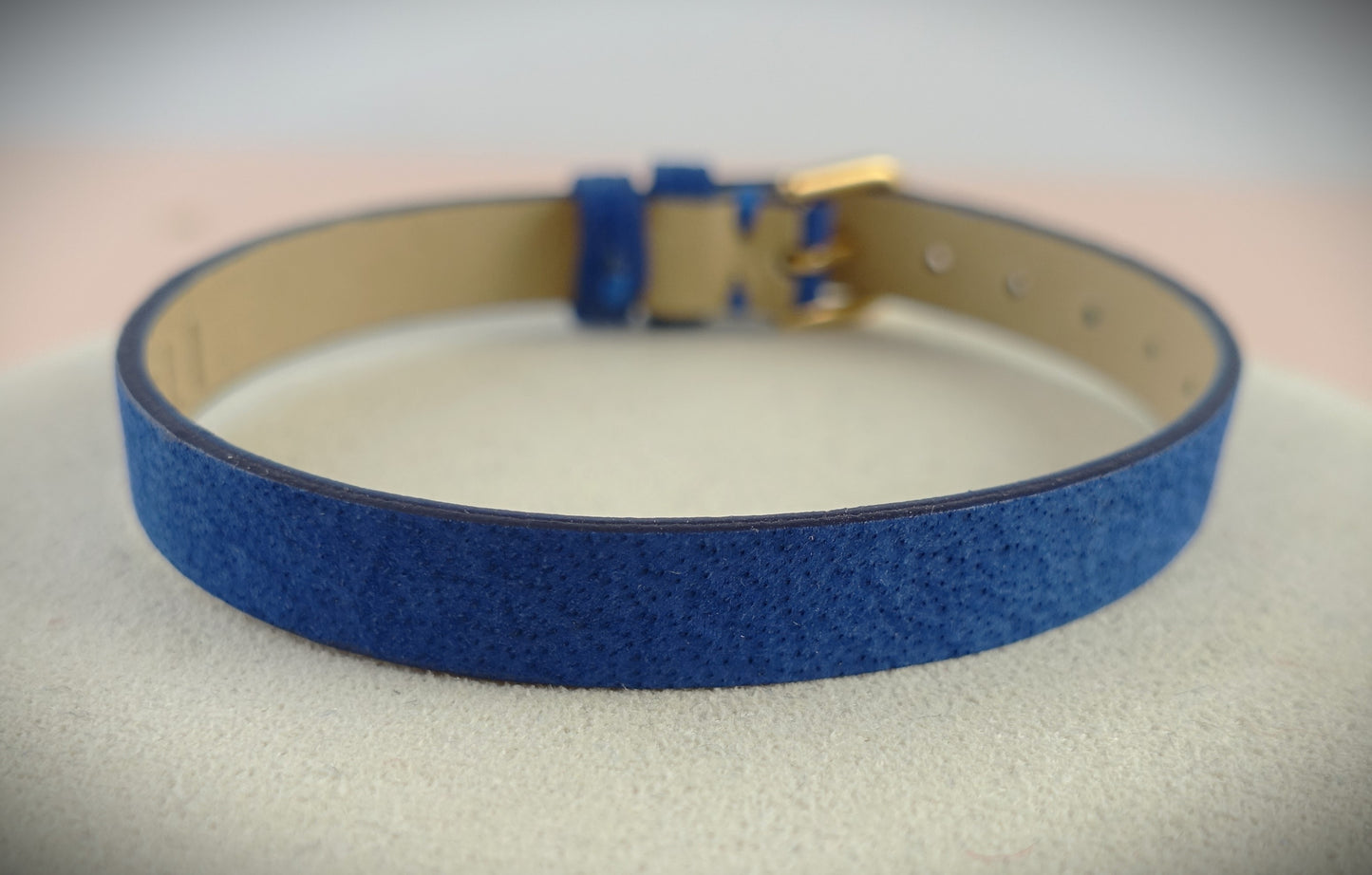 Bigli Armband Leder Kleeblatt 750 Weißgold Brillanten 0,38ct. grün Ref. 23A13