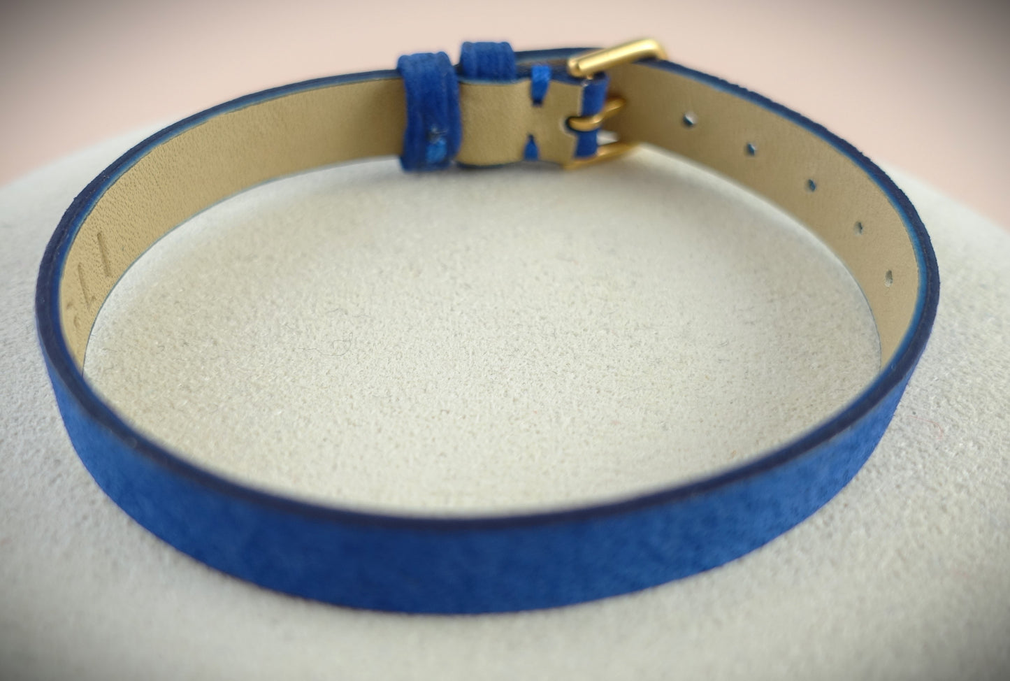 Bigli Armband Leder Kleeblatt 750 Weißgold Brillanten 0,38ct. grün Ref. 23A13