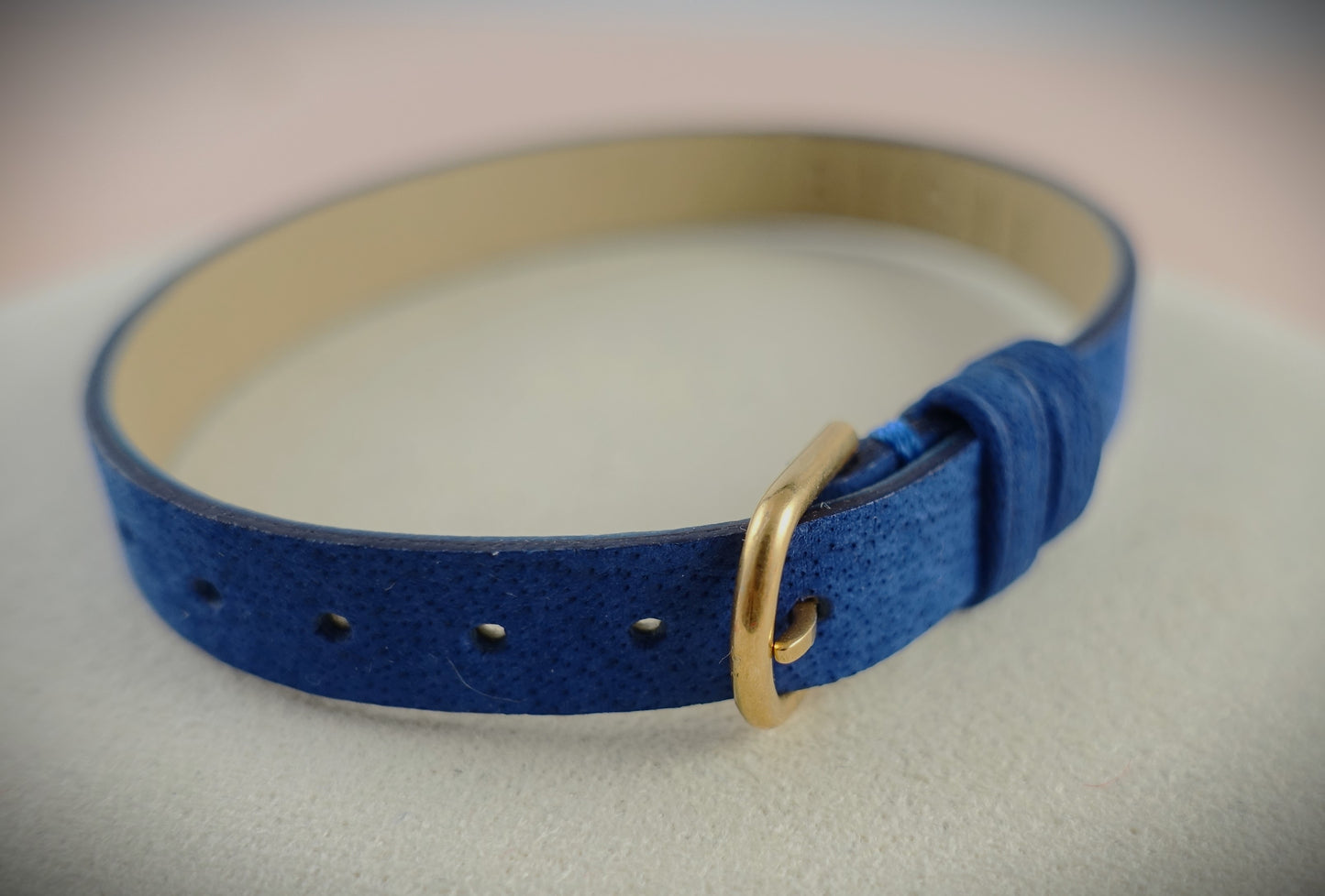 Bigli Armband Leder Kleeblatt 750 Weißgold Brillanten 0,38ct. grün Ref. 23A13