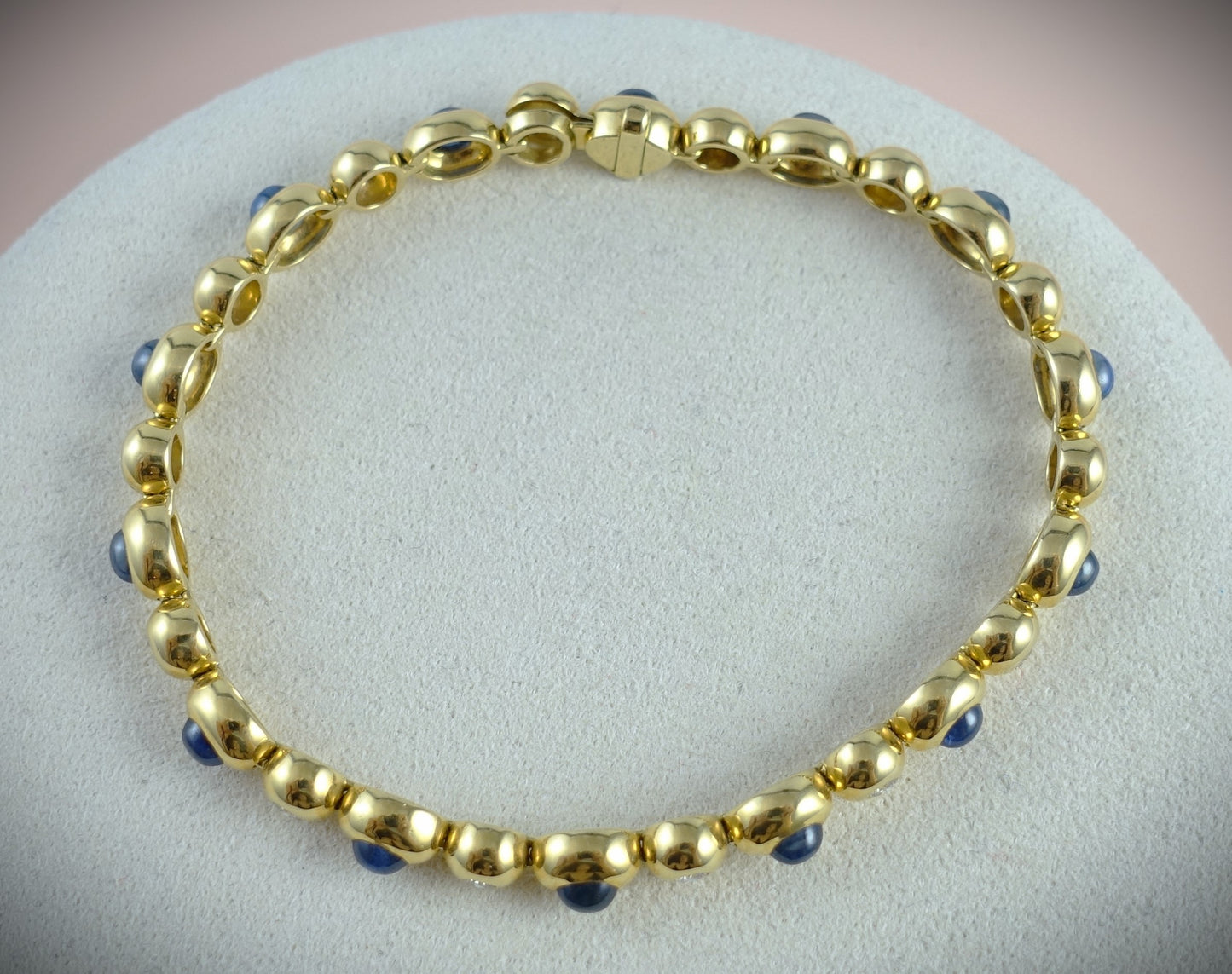Armband 750 Gelbgold Brillanten 0,84ct Saphire 1,50ct 24,5g