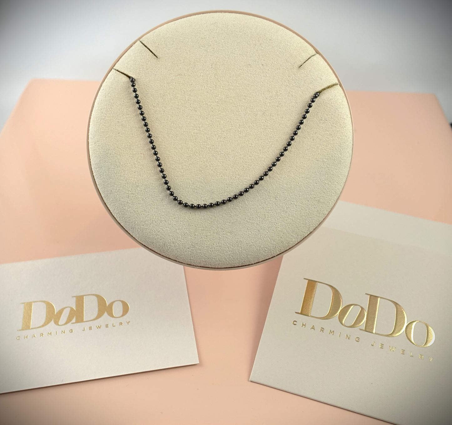 Dodo Kette "Bollicine" Stahl PVD schwarz 40cm Ref. DCB7004