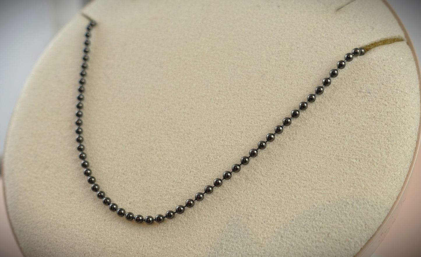Dodo Kette "Bollicine" Stahl PVD schwarz 40cm Ref. DCB7004