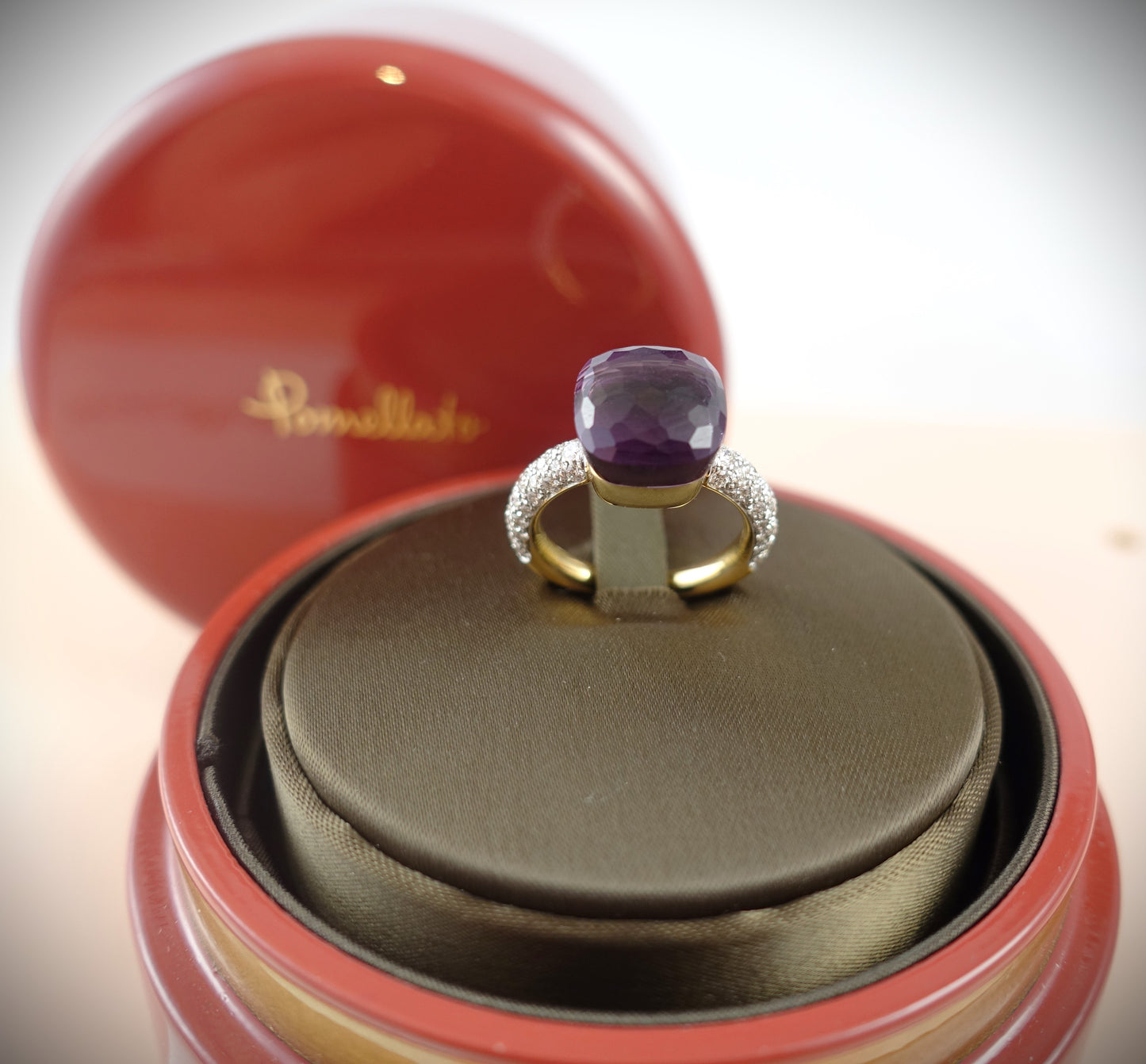 Pomellato Nudo Classic Ring Amethyst Brillanten 750 Roségold Ref. A.C004B906/OI