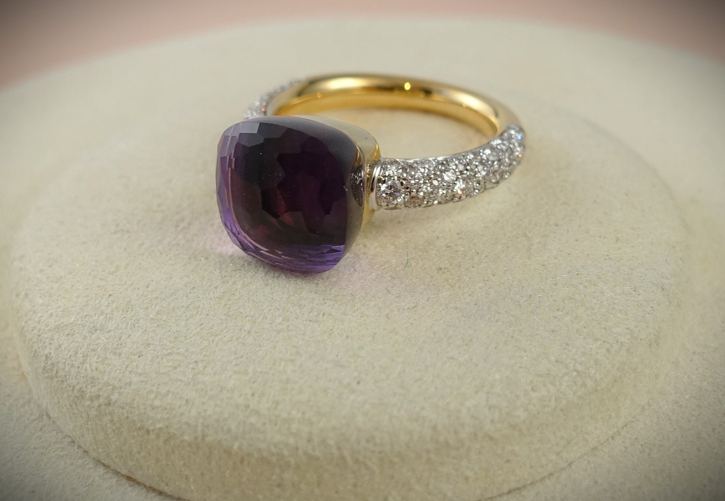 Pomellato Nudo Classic Ring Amethyst Brillanten 750 Roségold Ref. A.C004B906/OI