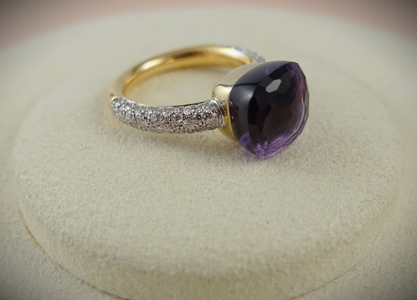Pomellato Nudo Classic Ring Amethyst Brillanten 750 Roségold Ref. A.C004B906/OI