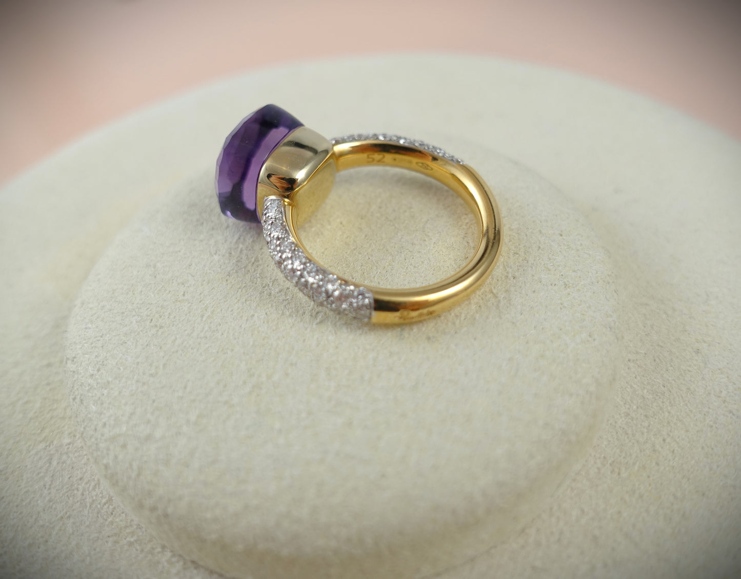 Pomellato Nudo Classic Ring Amethyst Brillanten 750 Roségold Ref. A.C004B906/OI