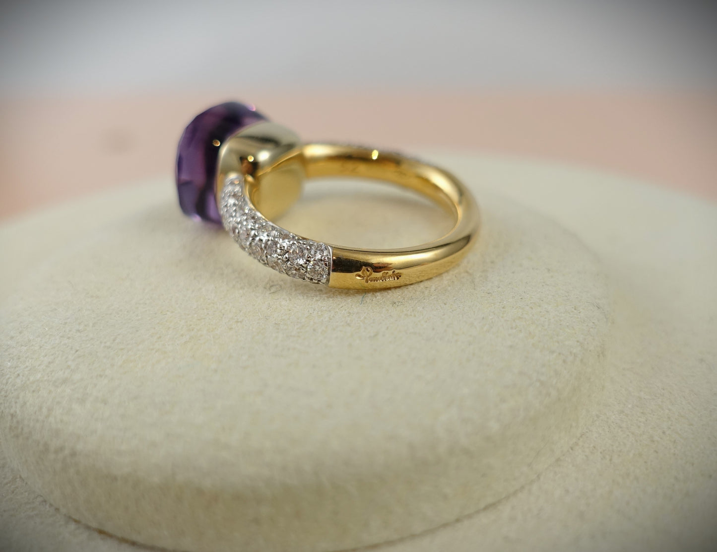 Pomellato Nudo Classic Ring Amethyst Brillanten 750 Roségold Ref. A.C004B906/OI