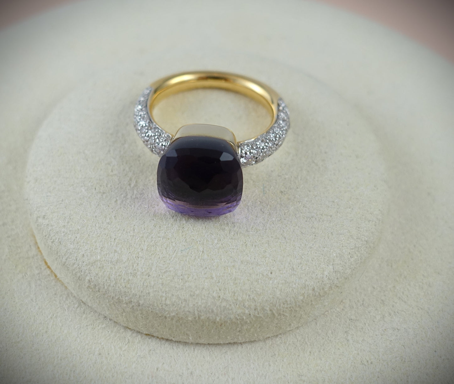 Pomellato Nudo Classic Ring Amethyst Brillanten 750 Roségold Ref. A.C004B906/OI