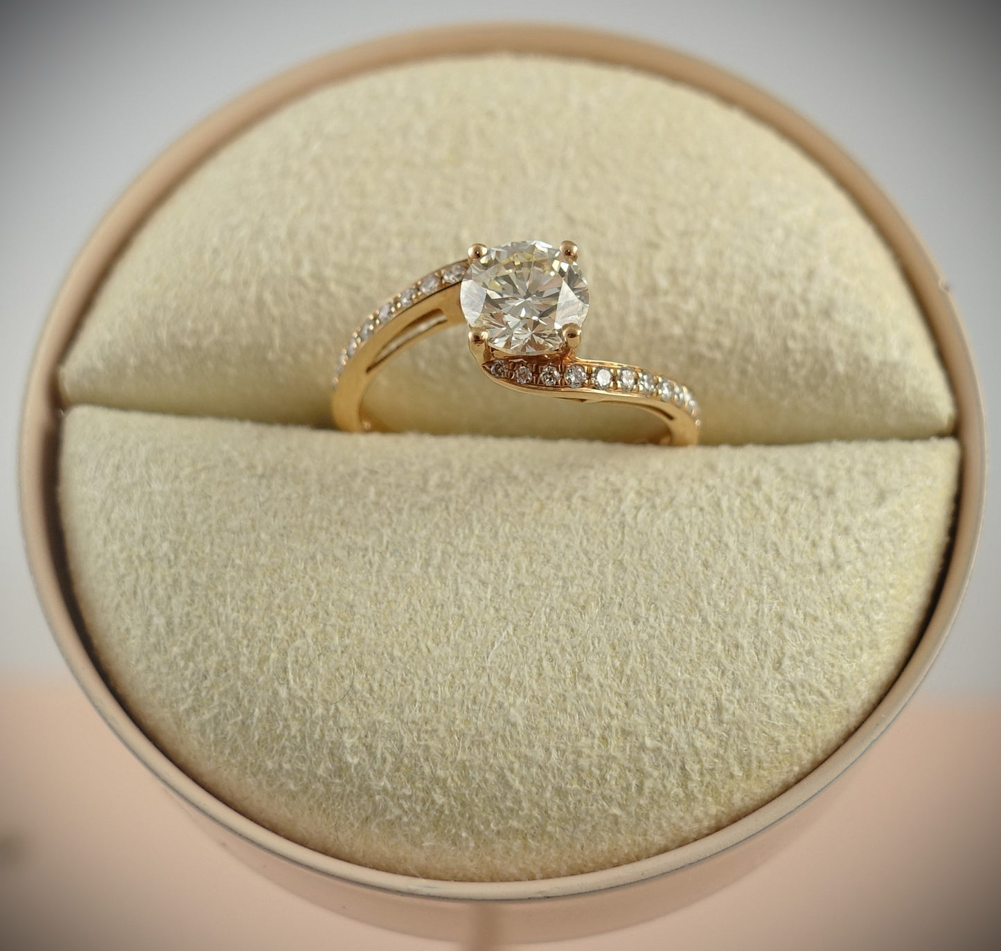 Ring 750 Roségold 1,20ct Brillant Ringgröße 53 DPL Zertifikat