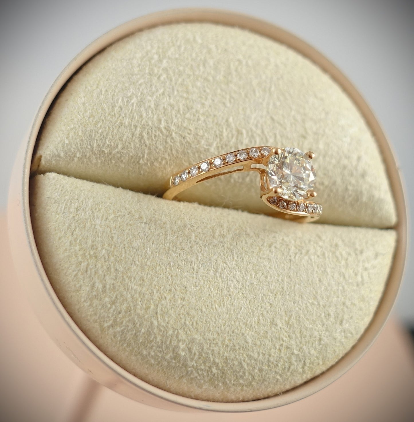 Ring 750 Roségold 1,20ct Brillant Ringgröße 53 DPL Zertifikat