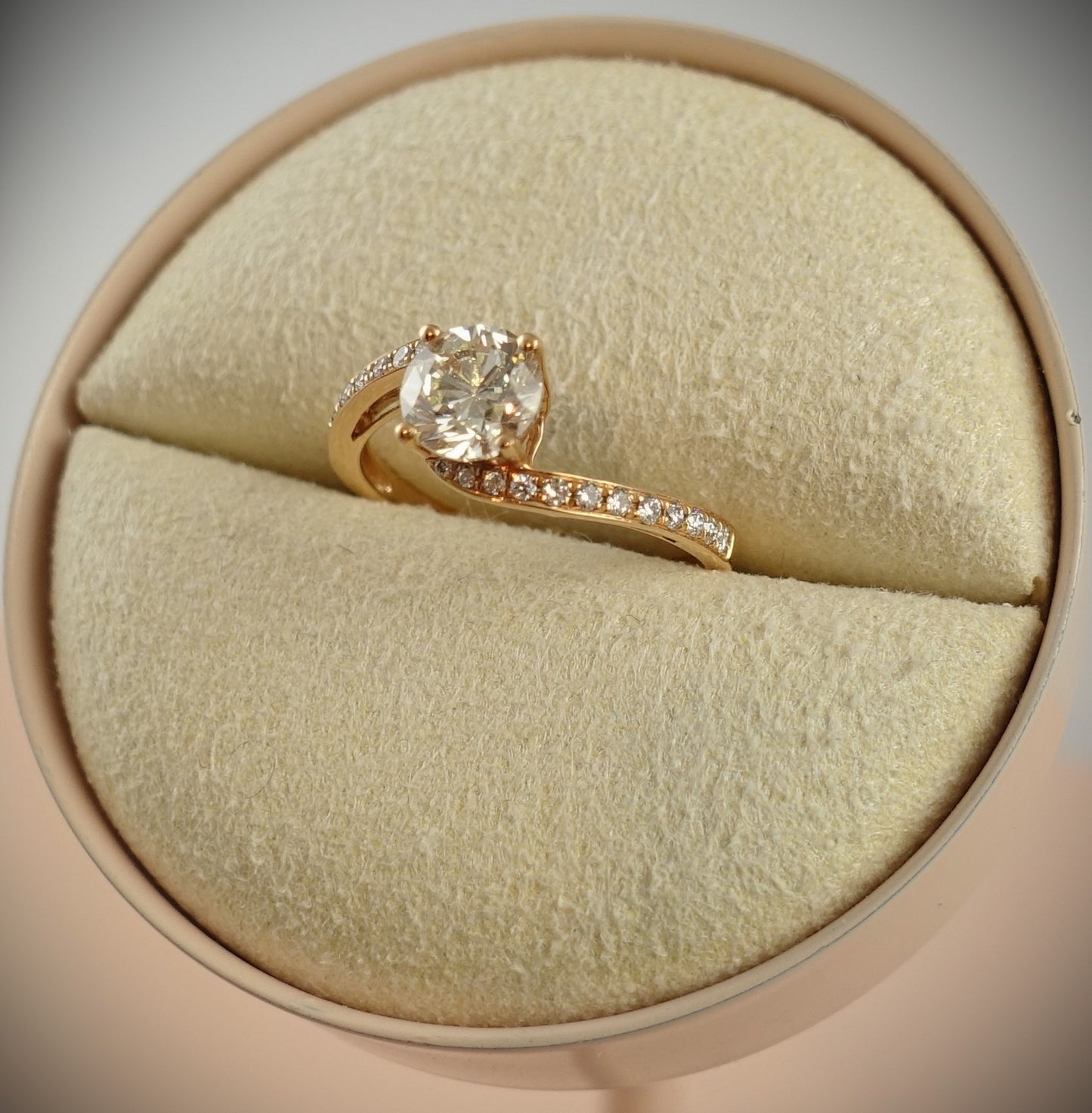 Ring 750 Roségold 1,20ct Brillant Ringgröße 53 DPL Zertifikat