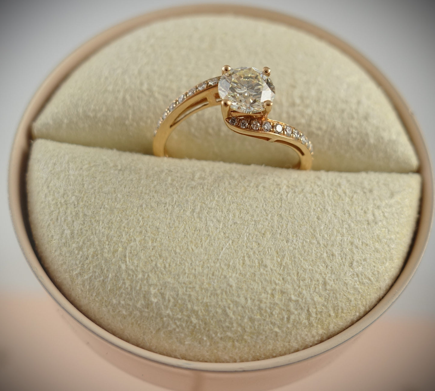 Ring 750 Roségold 1,20ct Brillant Ringgröße 53 DPL Zertifikat