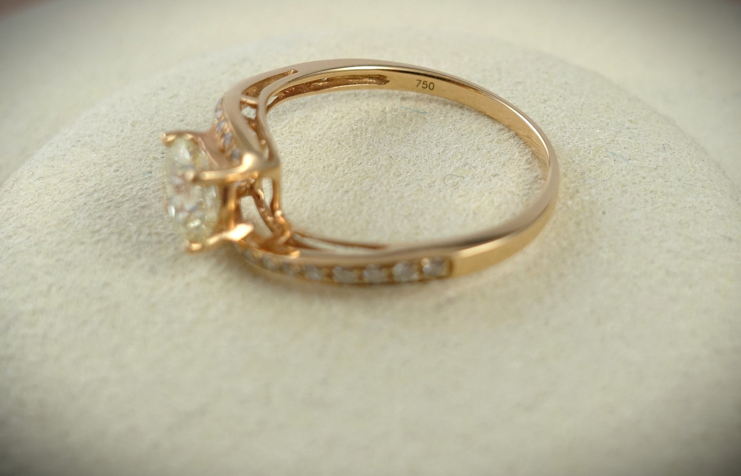 Ring 750 Roségold 1,20ct Brillant Ringgröße 53 DPL Zertifikat