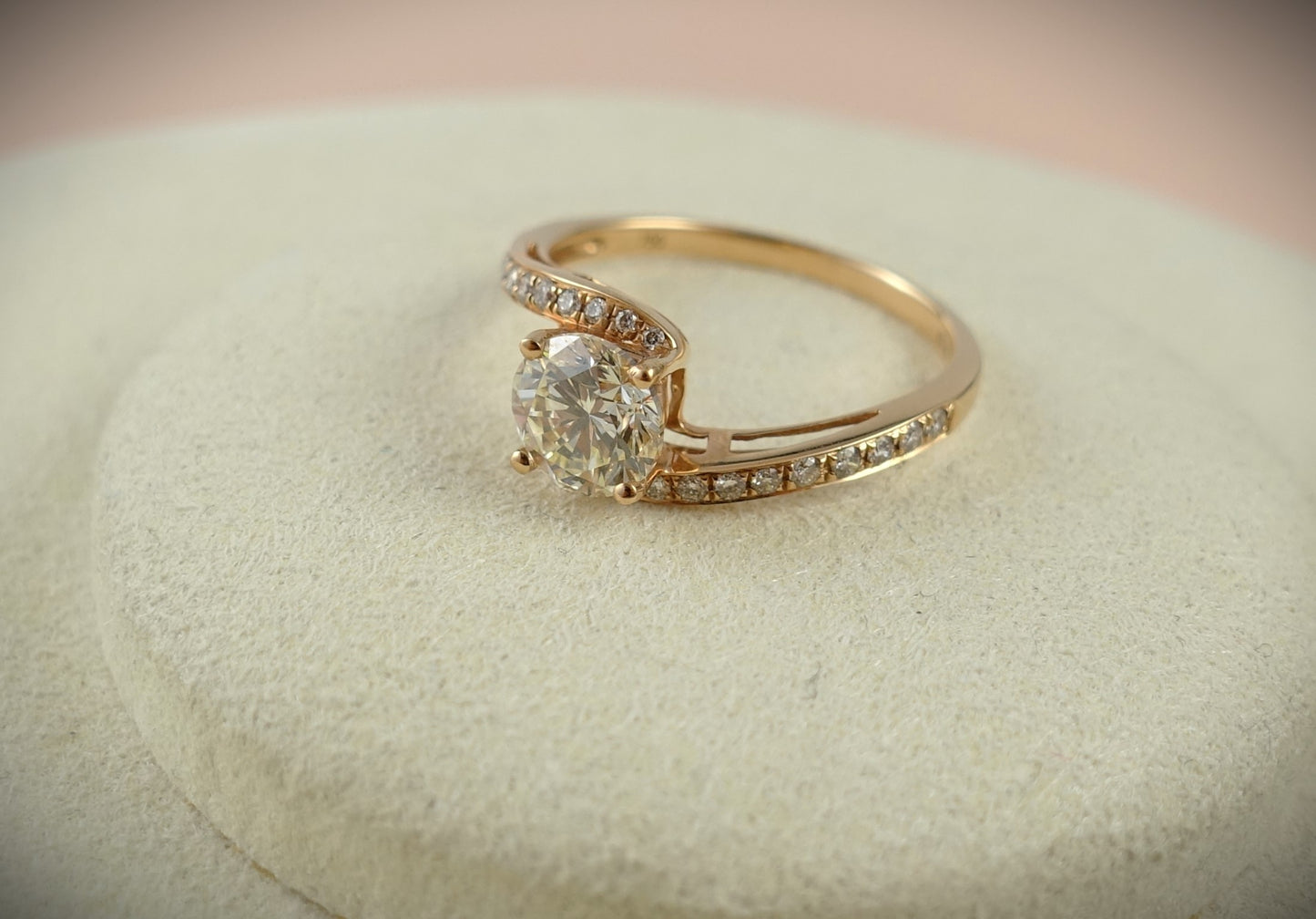 Ring 750 Roségold 1,20ct Brillant Ringgröße 53 DPL Zertifikat