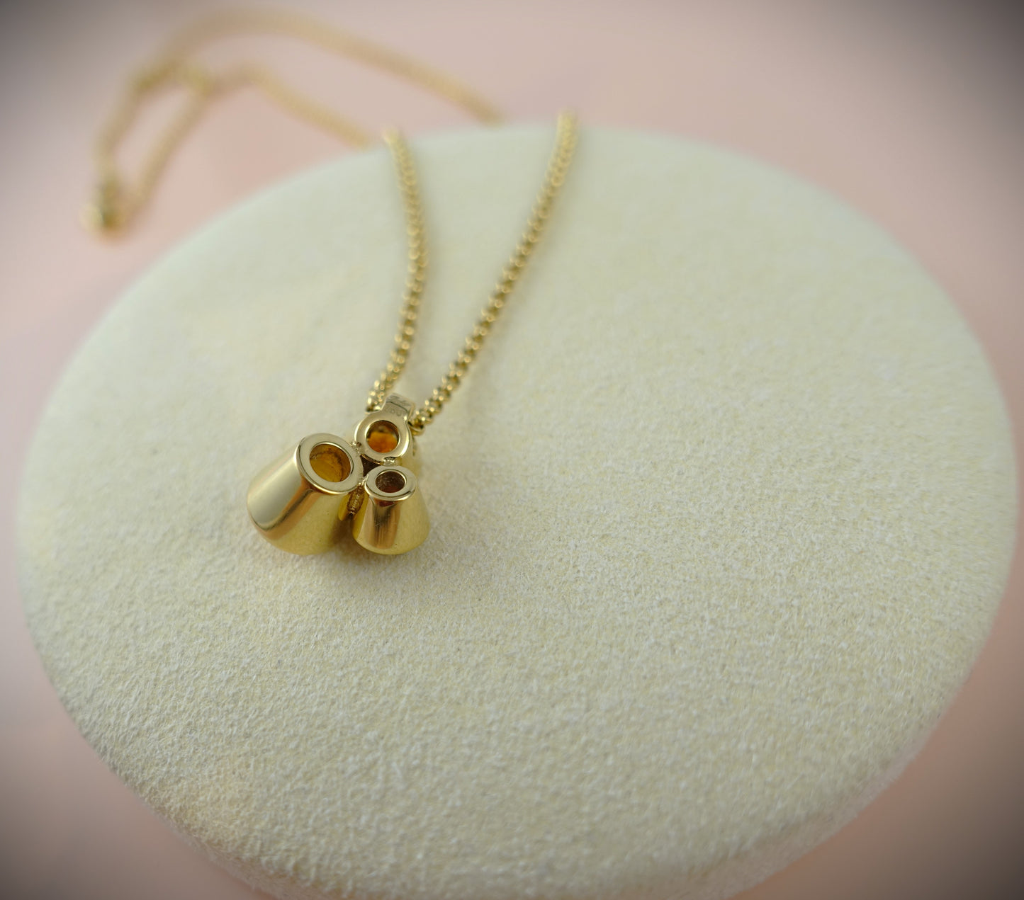 Kette 750 Gelbgold Citrin Orange/Rot 40cm
