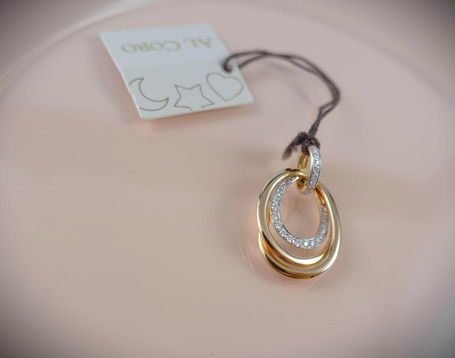 Al Coro Kette Anhänger Serenata 750 Roségold Brill. 0,18ct Ref. P623WR/K06R45