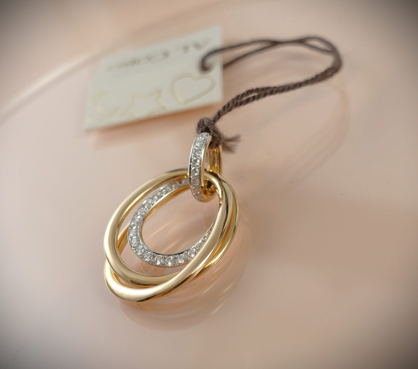 Al Coro Kette Anhänger Serenata 750 Roségold Brill. 0,18ct Ref. P623WR/K06R45
