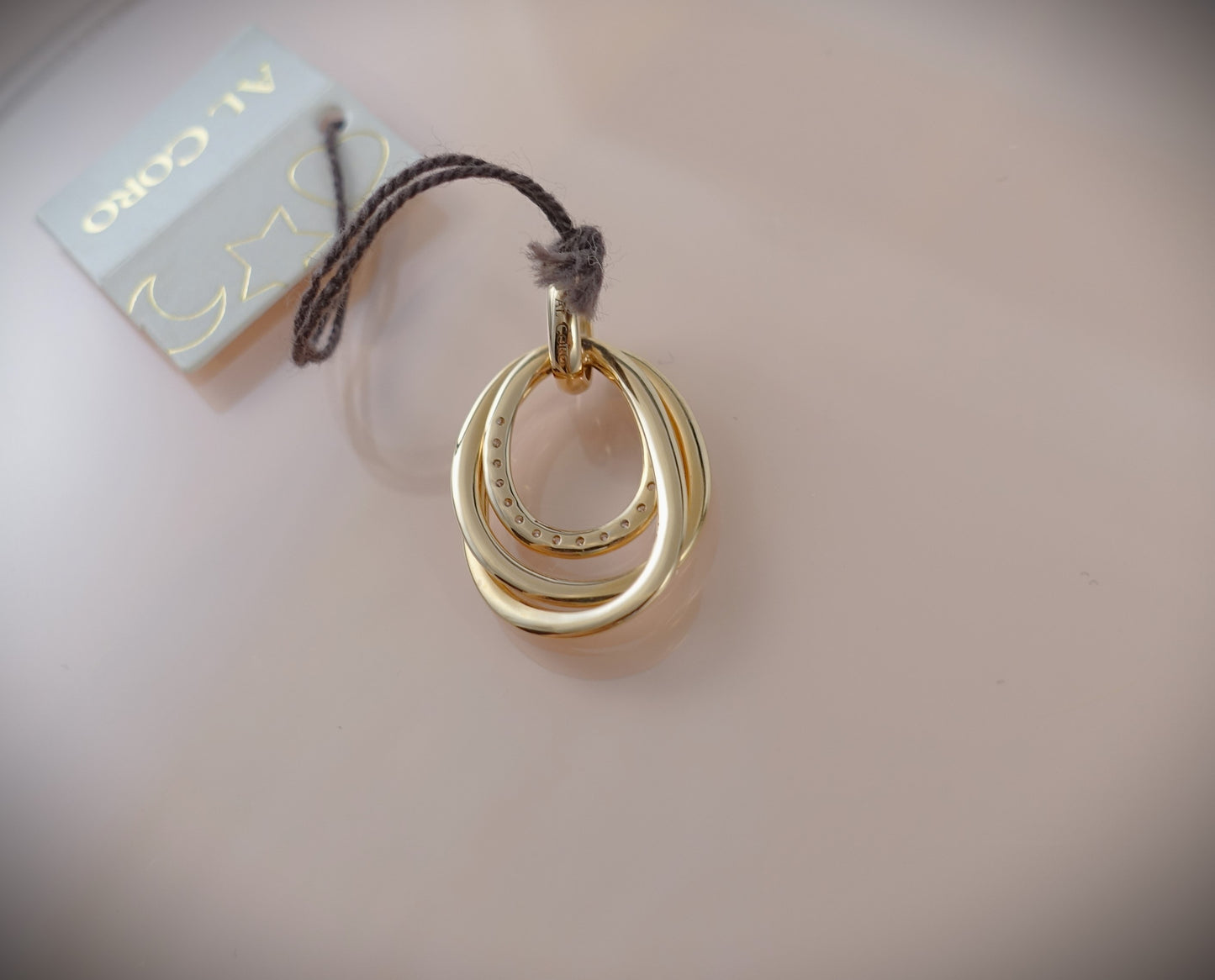 Al Coro Kette Anhänger Serenata 750 Roségold Brill. 0,18ct Ref. P623WR/K06R45