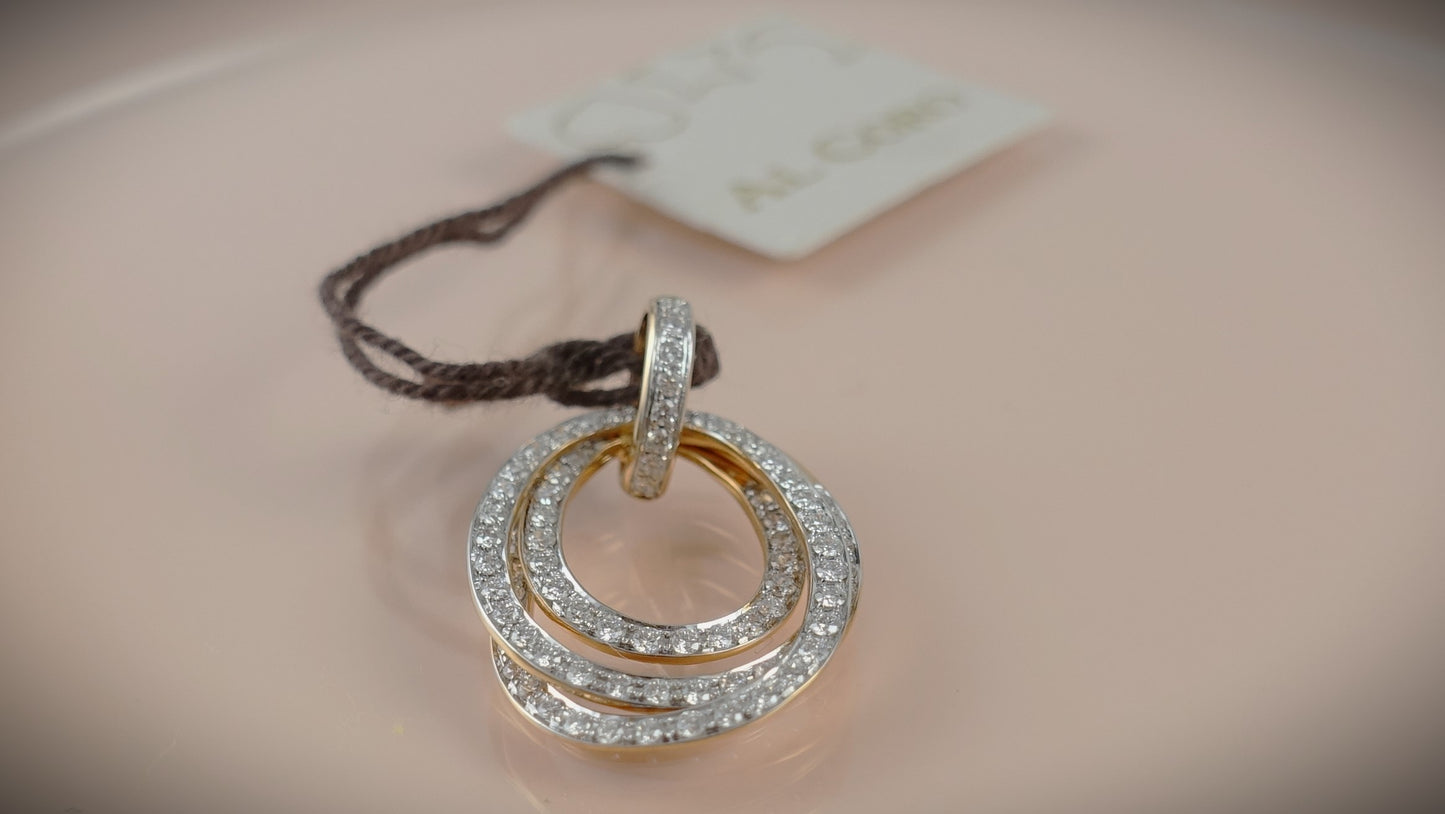 Al Coro Kette Anhänger Serenata 750 Roségold Brill. 0,53ct Ref. P624WR/K06R45