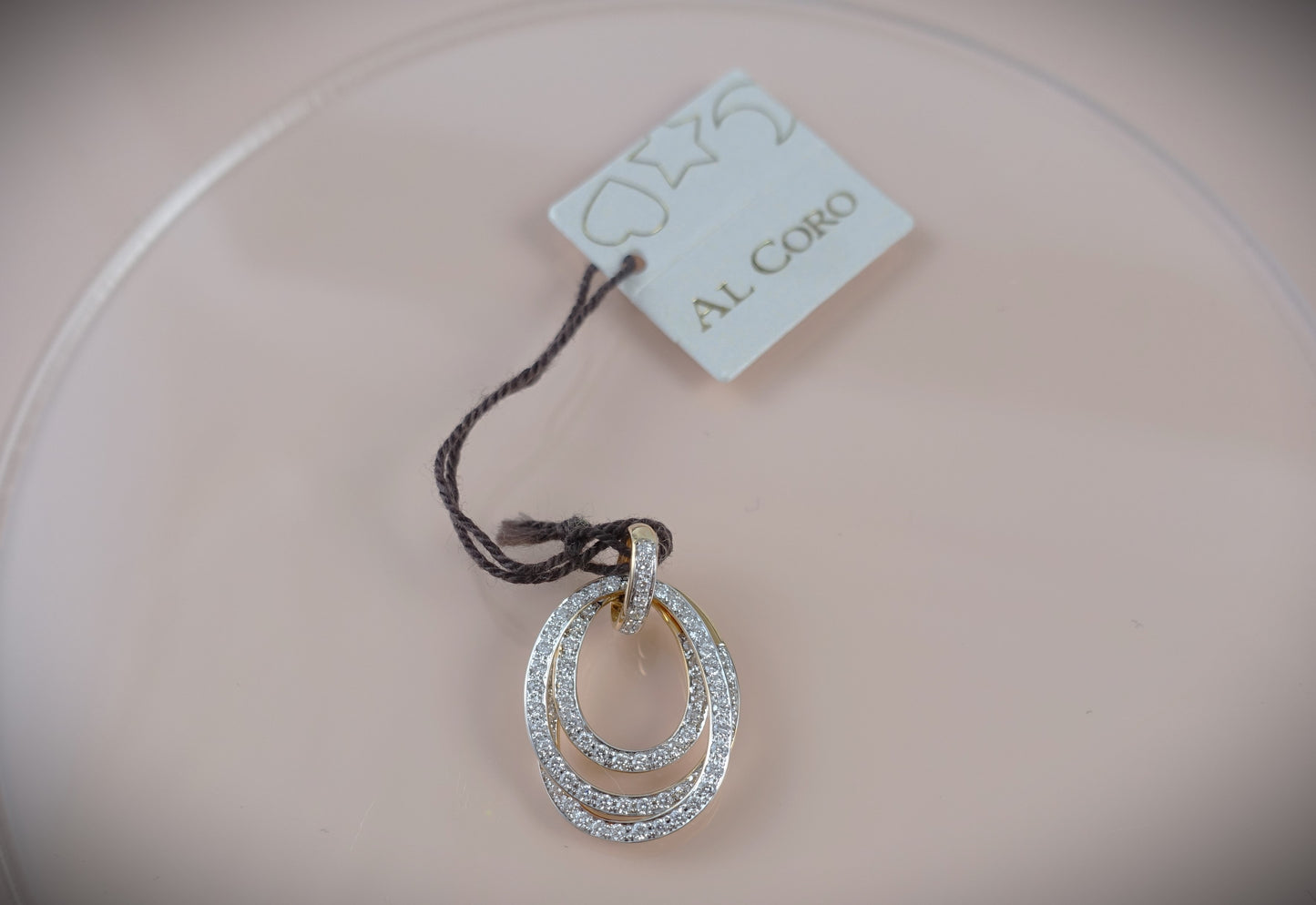 Al Coro Kette Anhänger Serenata 750 Roségold Brill. 0,53ct Ref. P624WR/K06R45