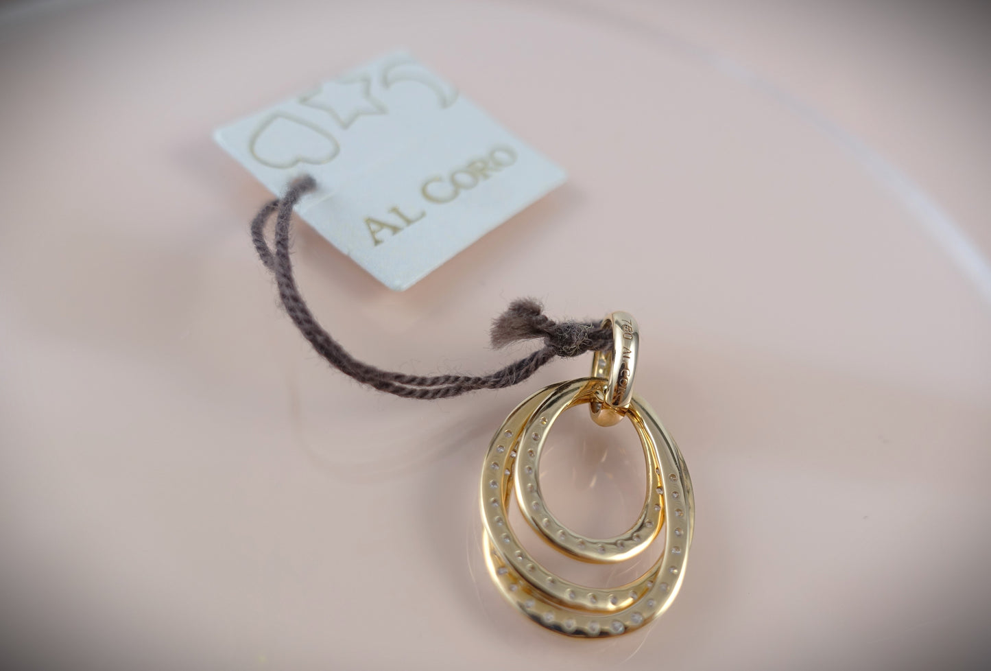 Al Coro Kette Anhänger Serenata 750 Roségold Brill. 0,53ct Ref. P624WR/K06R45
