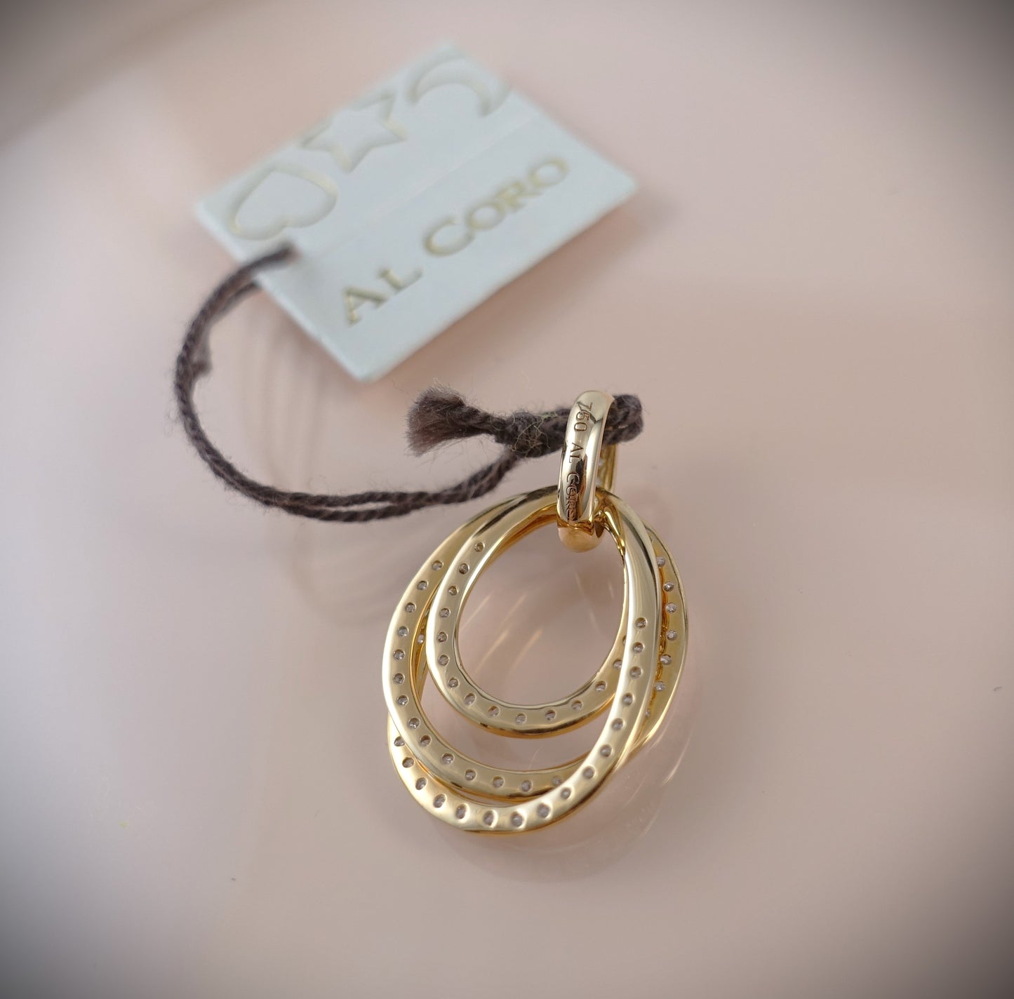 Al Coro Kette Anhänger Serenata 750 Roségold Brill. 0,53ct Ref. P624WR/K06R45