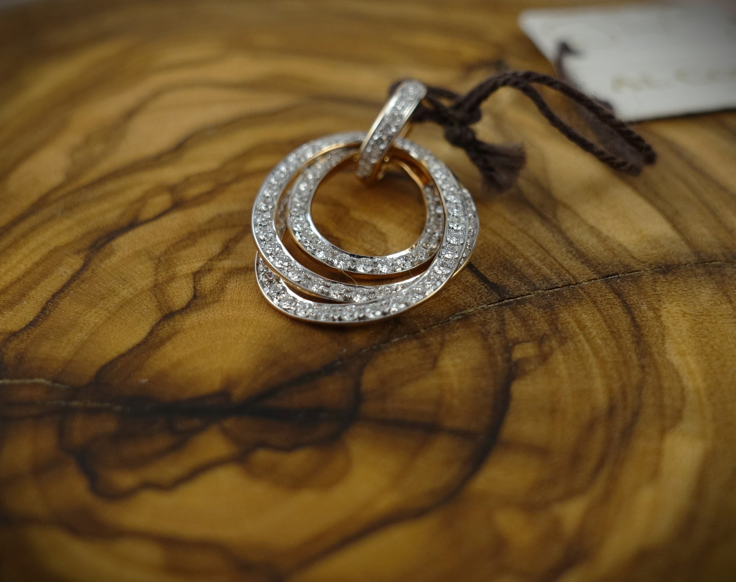 Al Coro Kette Anhänger Serenata 750 Roségold Brill. 0,53ct Ref. P624WR/K06R45