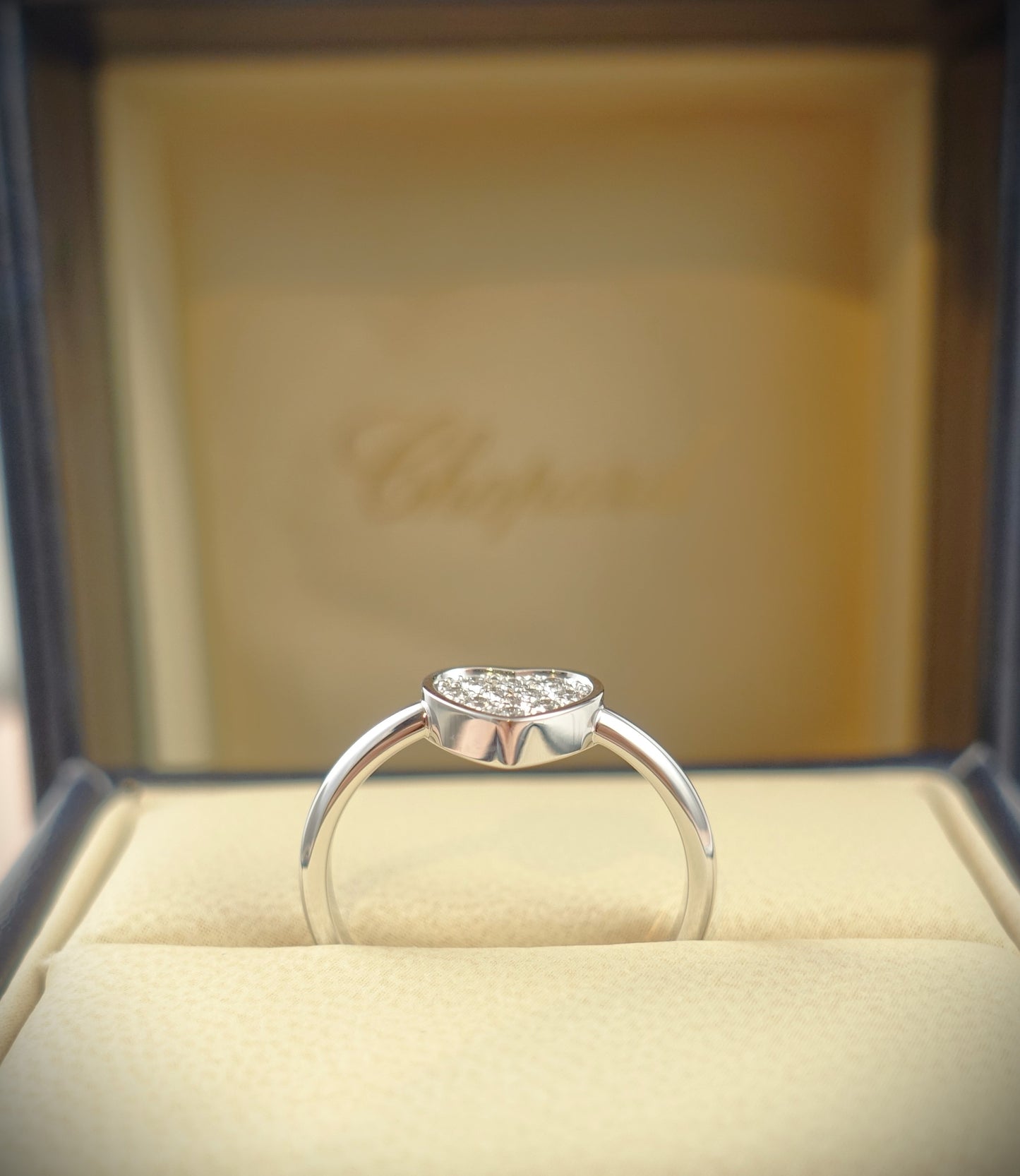 Chopard Ring Happy Hearts 750 Weißgold Brill. 0,12ct RG 53 Ref. 82A086-1910