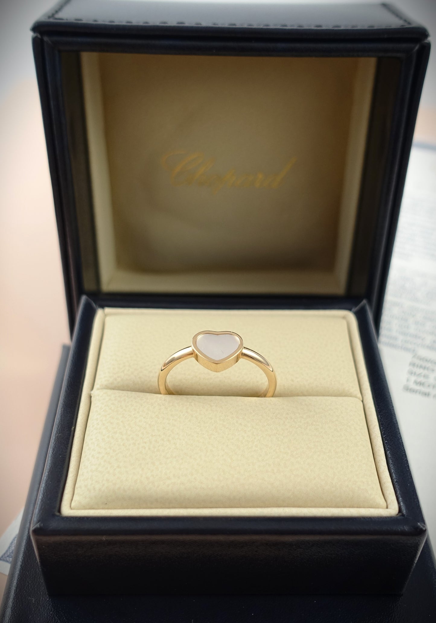 Chopard Ring Happy Hearts 750 Roségold Perlmutt RG 55 Ref. 82A086-5312