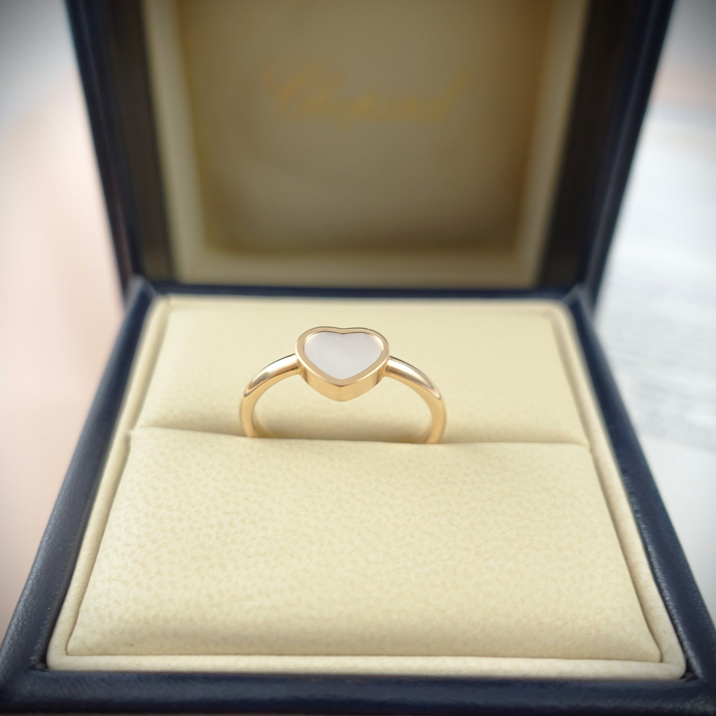 Chopard Ring Happy Hearts 750 Roségold Perlmutt RG 55 Ref. 82A086-5312
