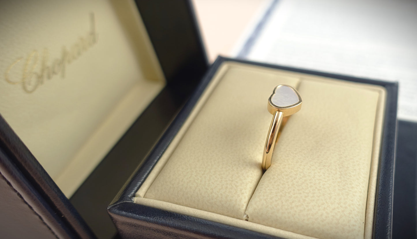 Chopard Ring Happy Hearts 750 Roségold Perlmutt RG 55 Ref. 82A086-5312
