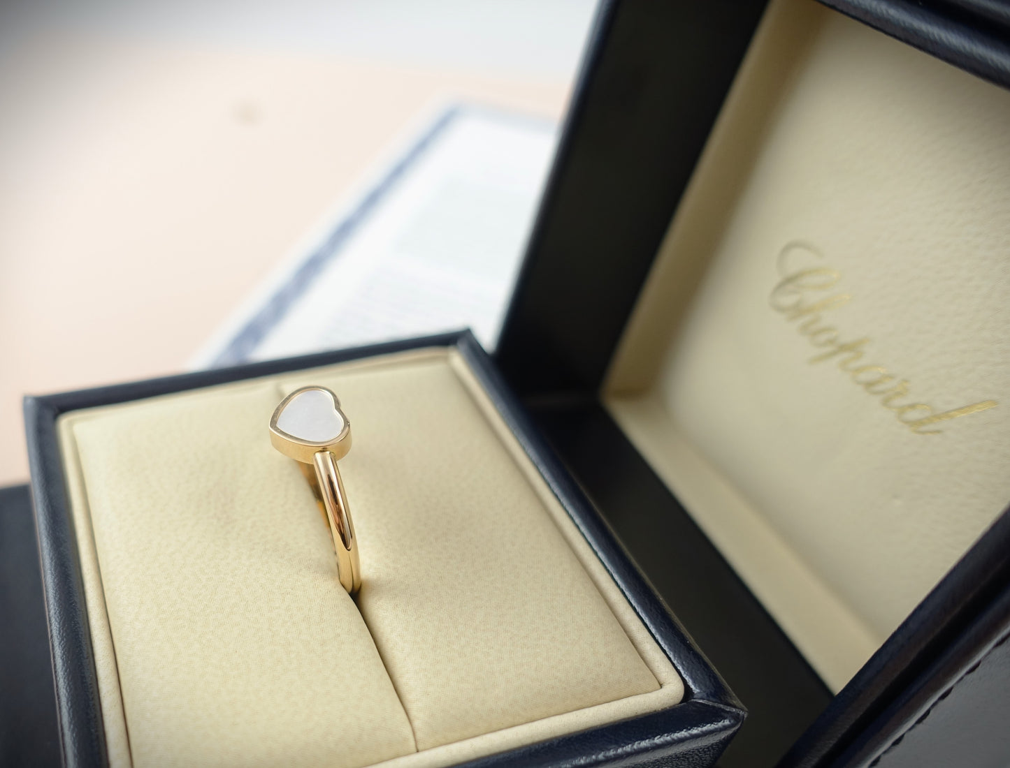 Chopard Ring Happy Hearts 750 Roségold Perlmutt RG 55 Ref. 82A086-5312