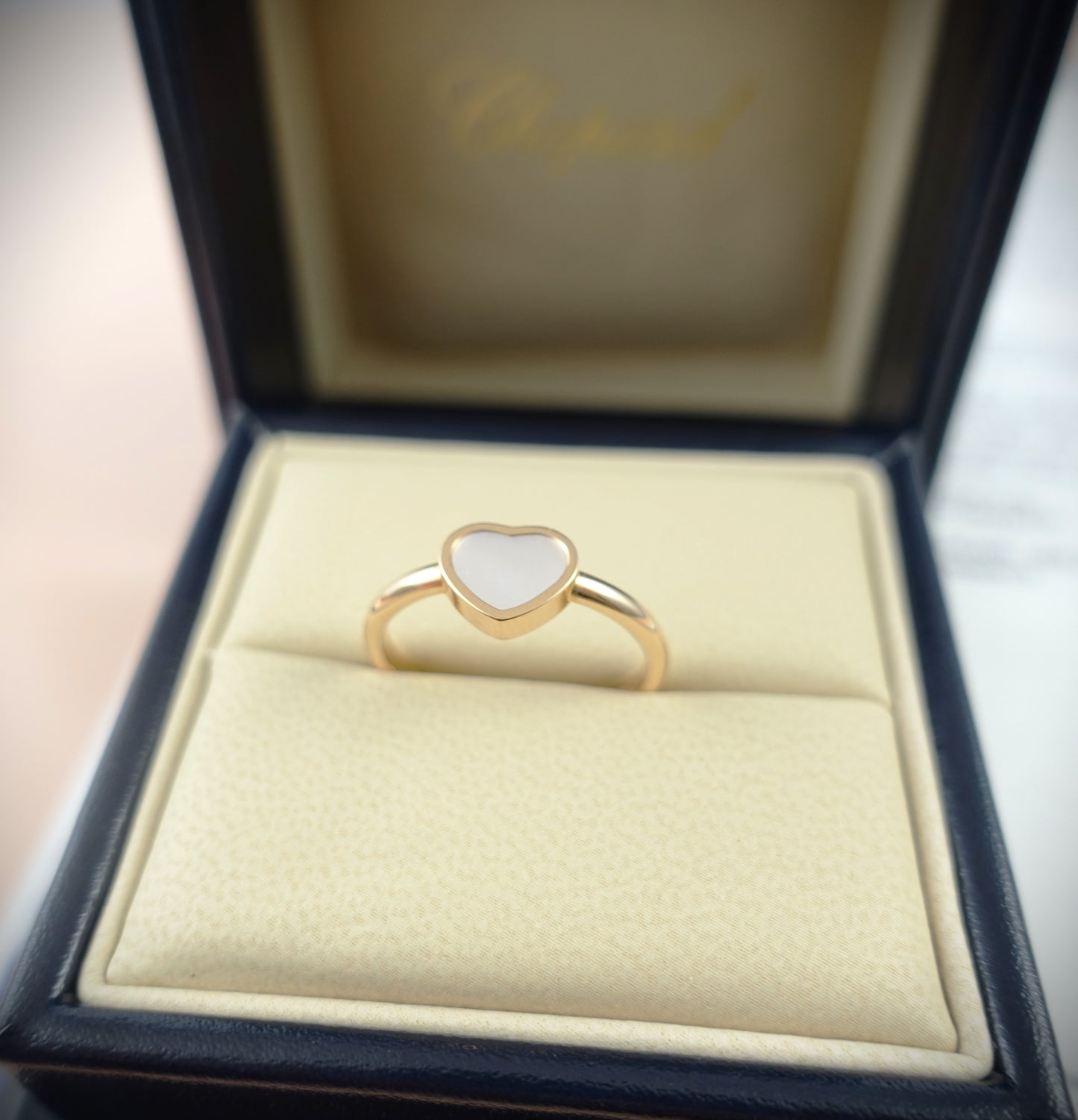 Chopard Ring Happy Hearts 750 Roségold Perlmutt RG 55 Ref. 82A086-5312