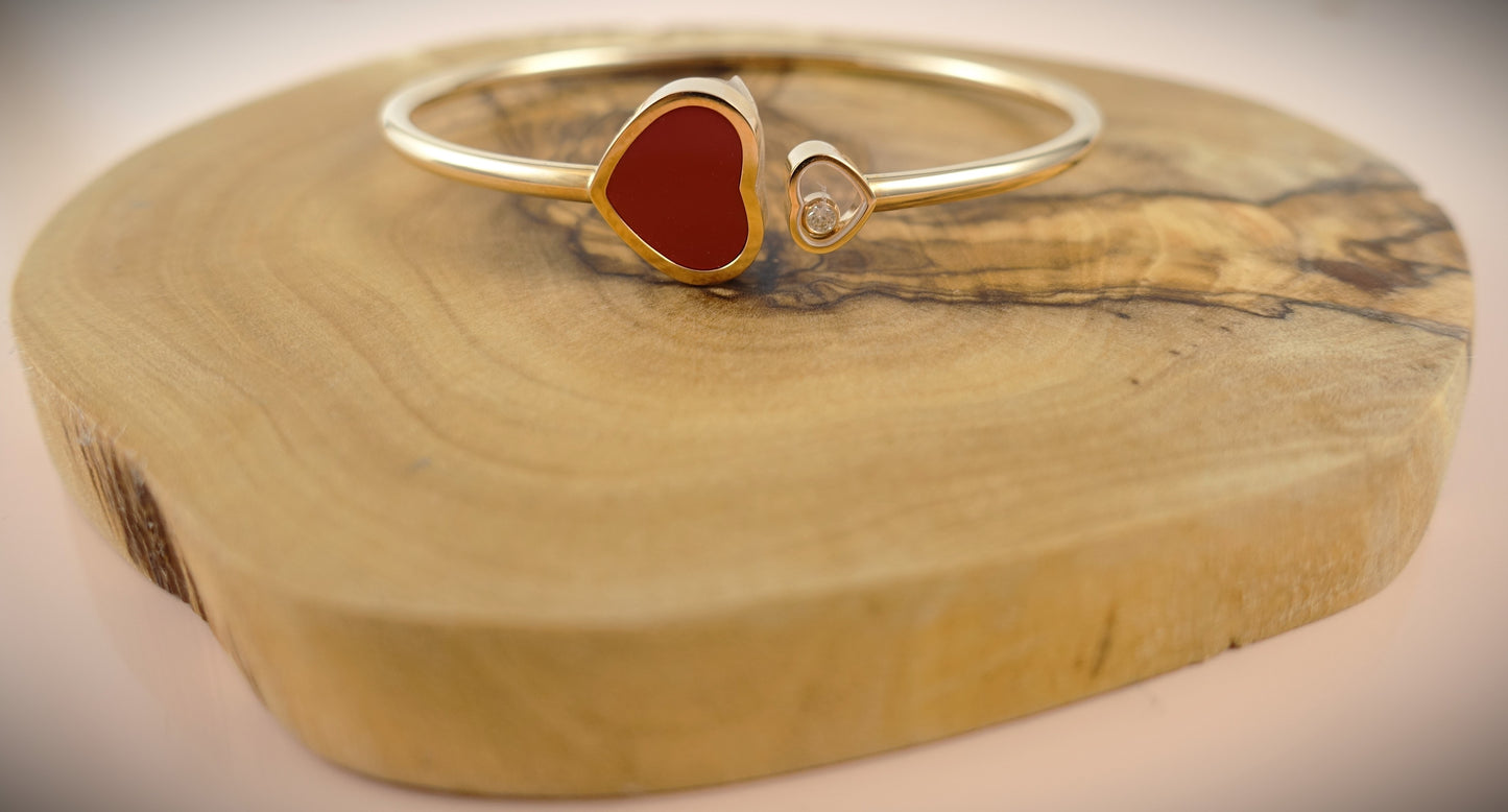 Chopard Armreif Happy Hearts 750 Roségold Brill. 0,05ct Emaille Ref. 857482-5702