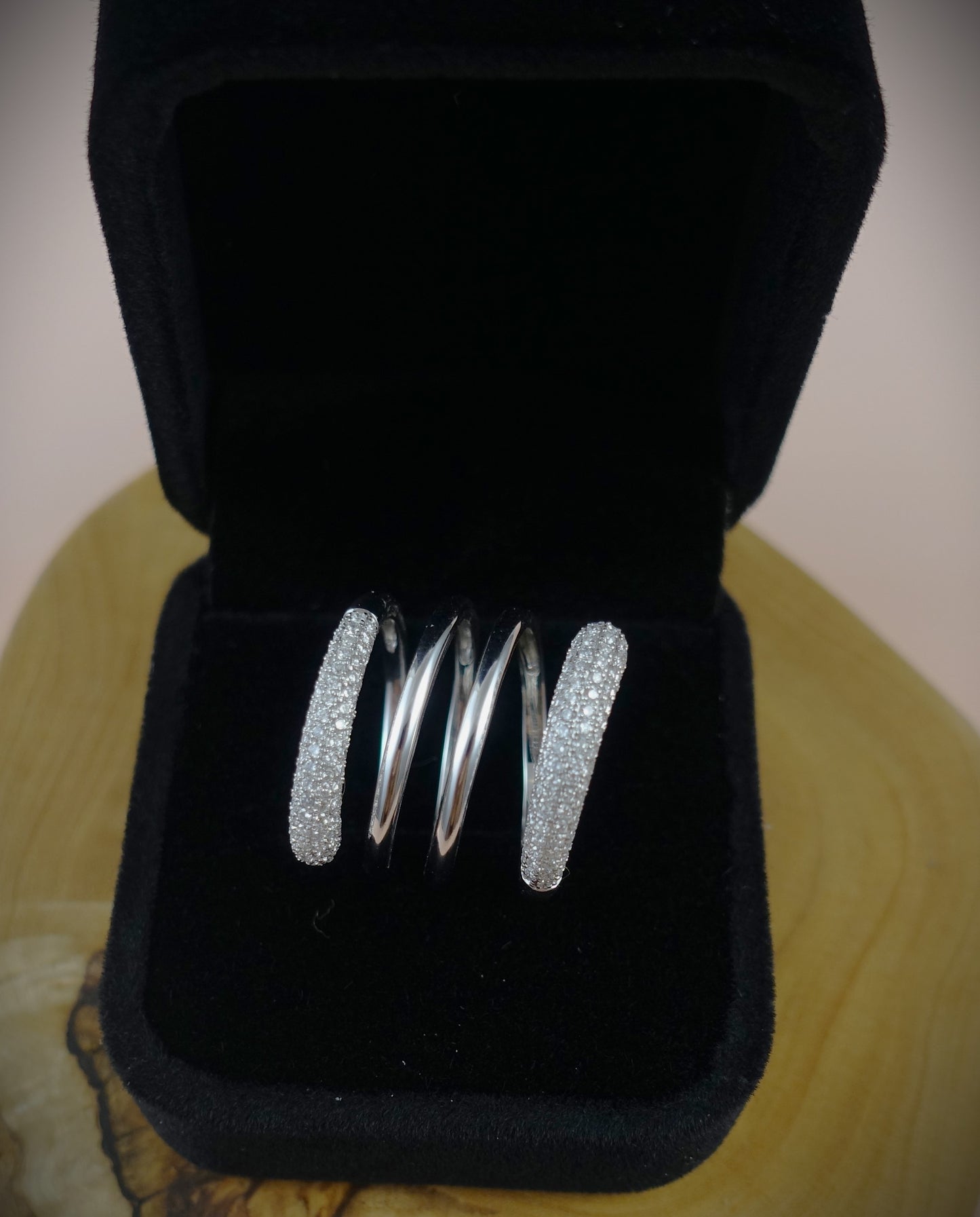 Ring "Spirale" 750 Weißgold Brillanten 1,0ct RG 55